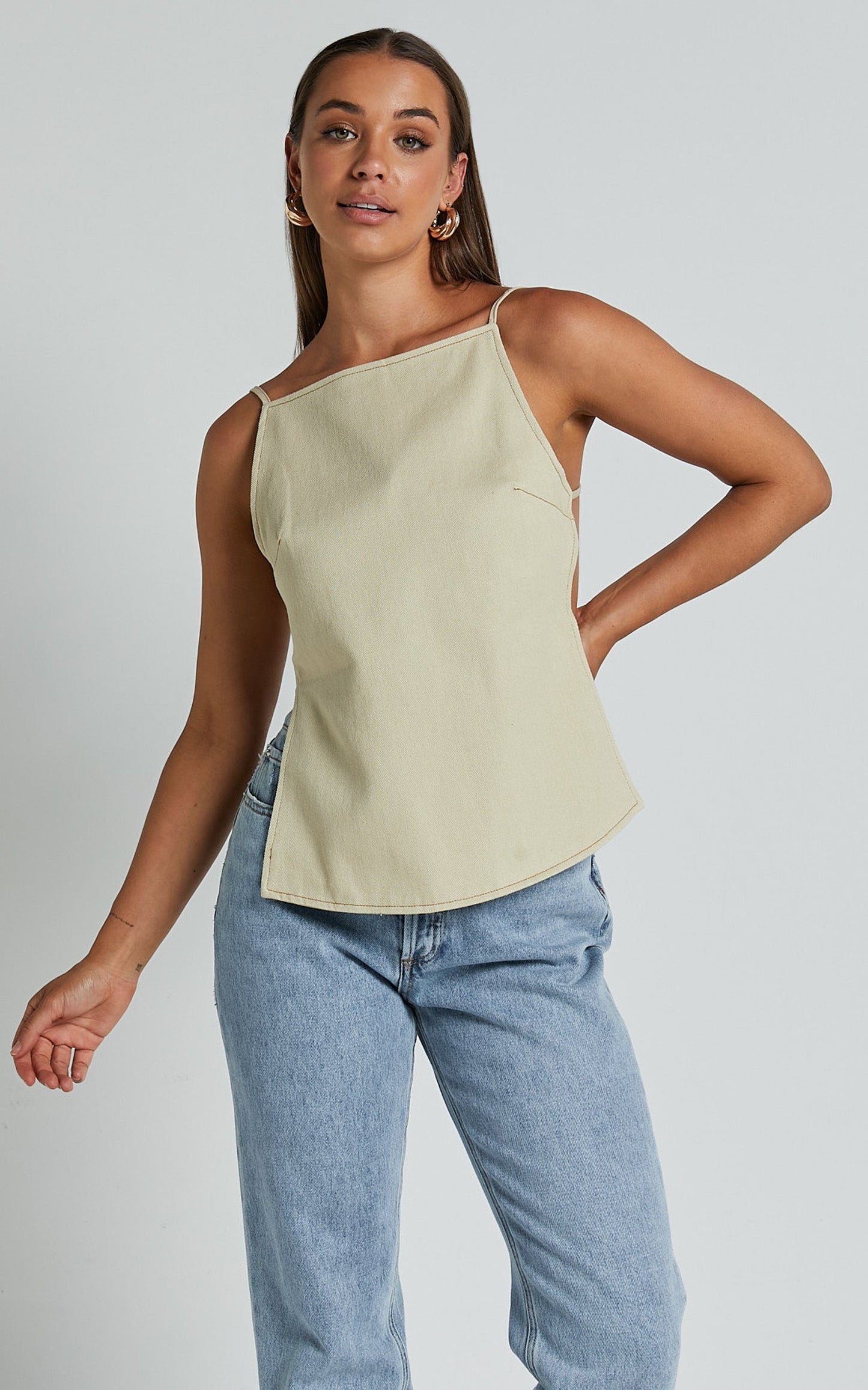 Lioness - Camille Backless Top in ECRU