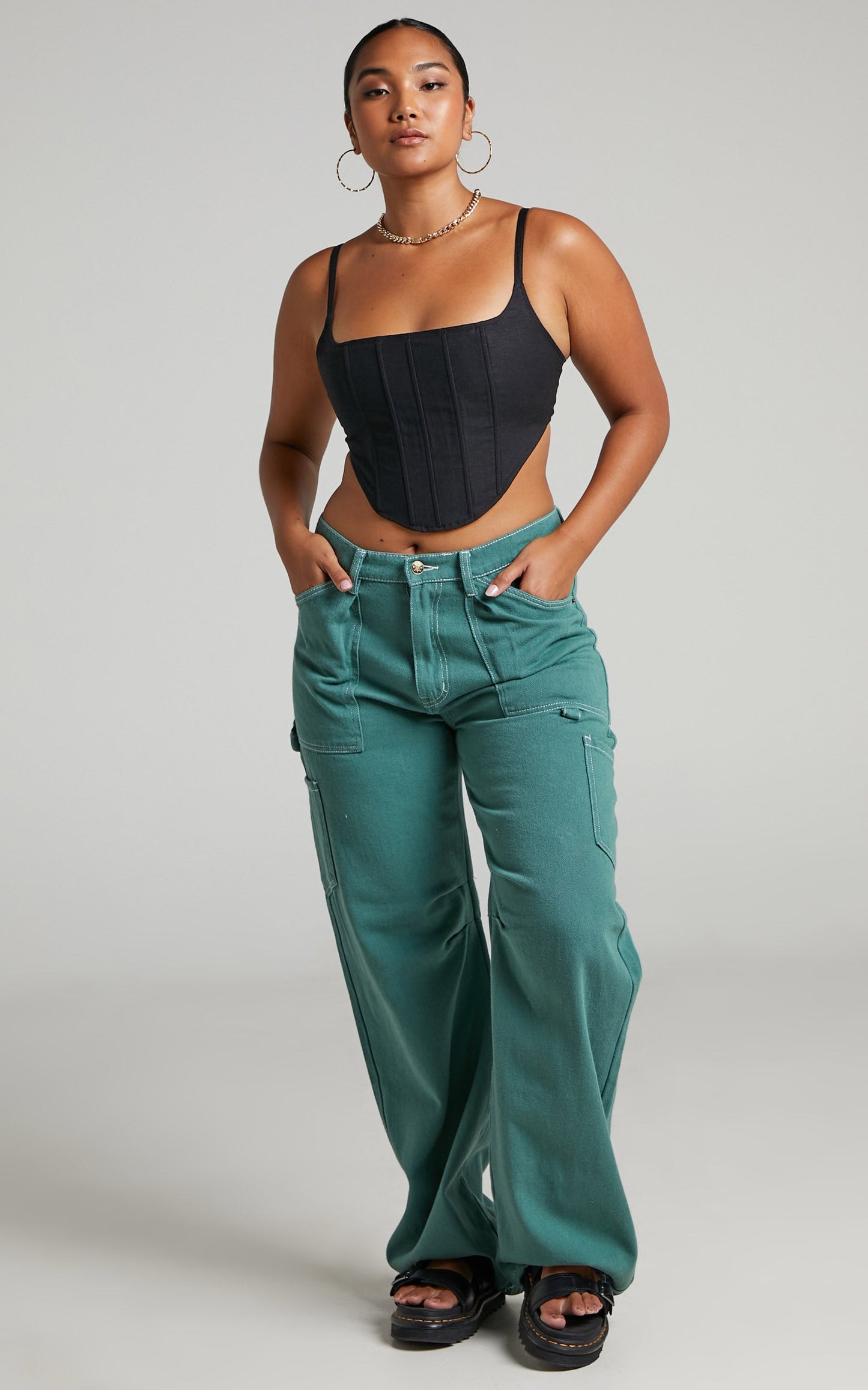 LIONESS - Miami Vice Pant in Forest Green