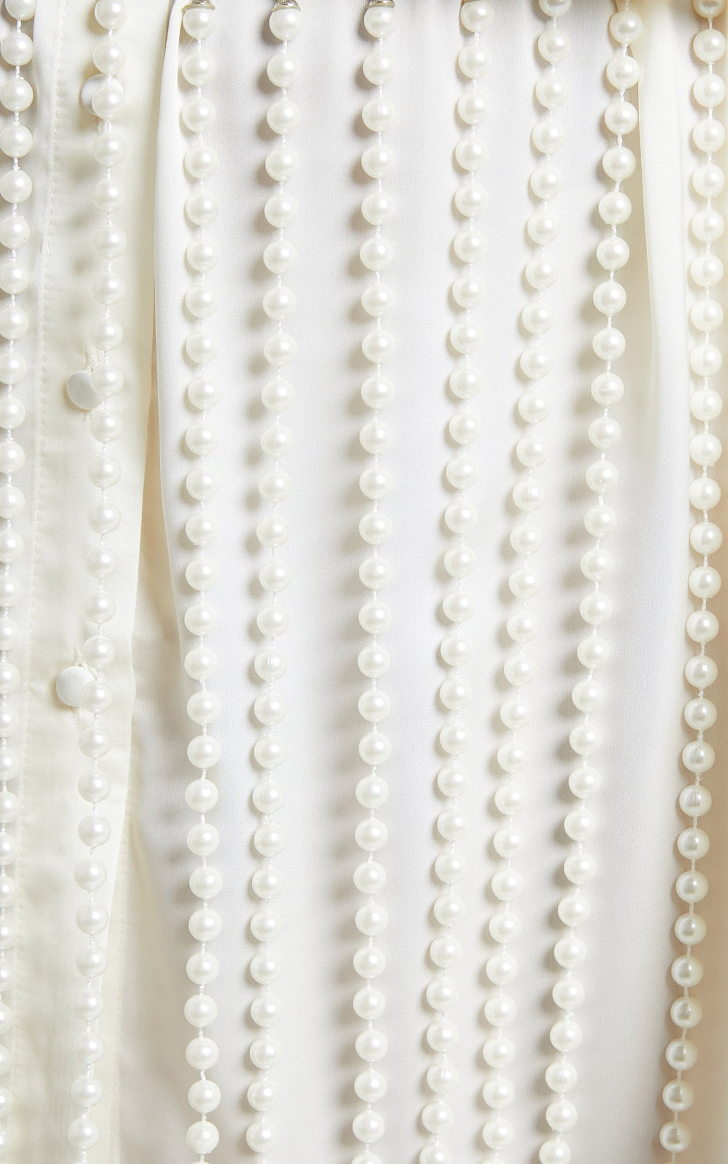 La Perle Mini Skirt in White Pearl