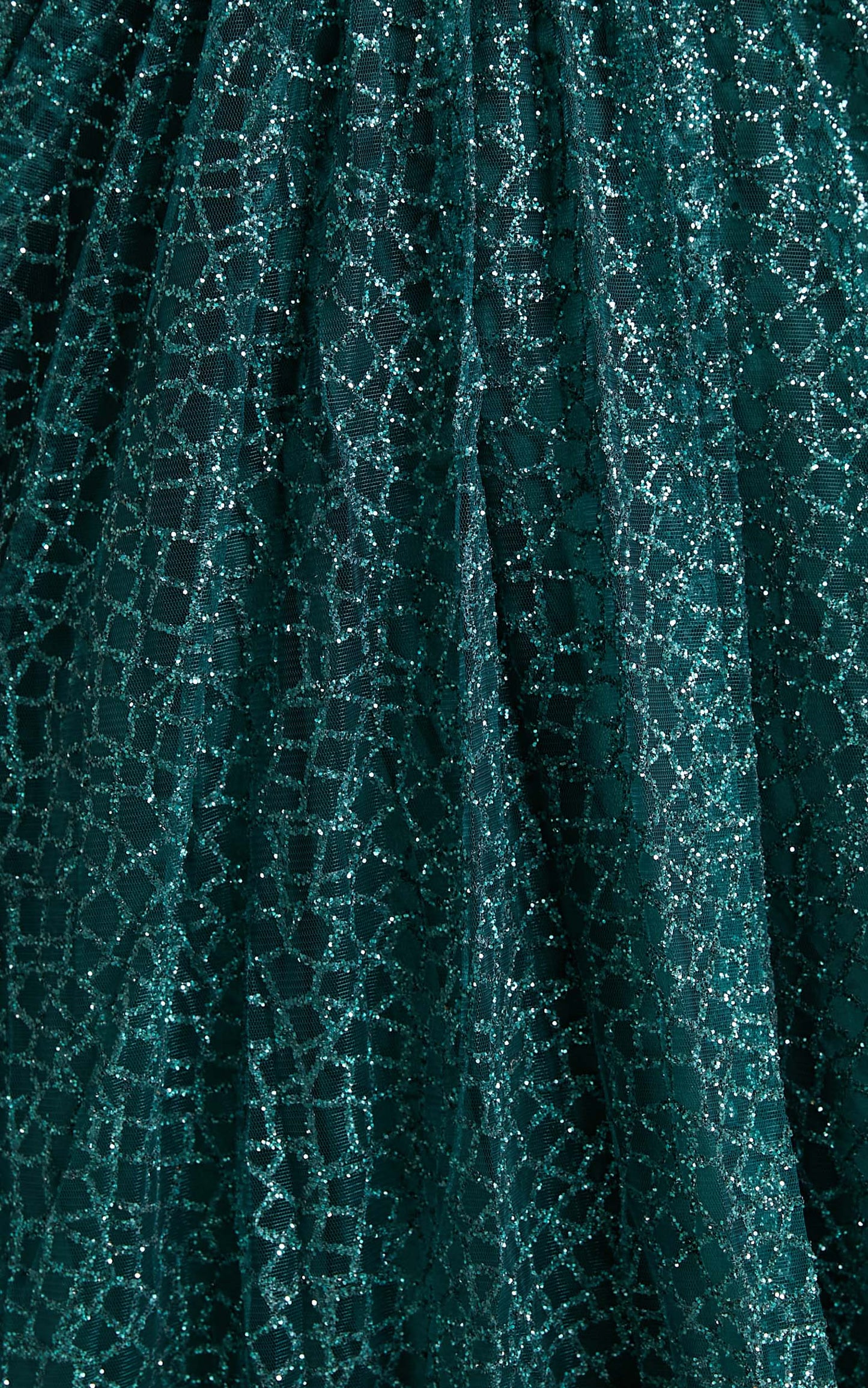 Lady Godiva Dress in Emerald Glitter Tulle