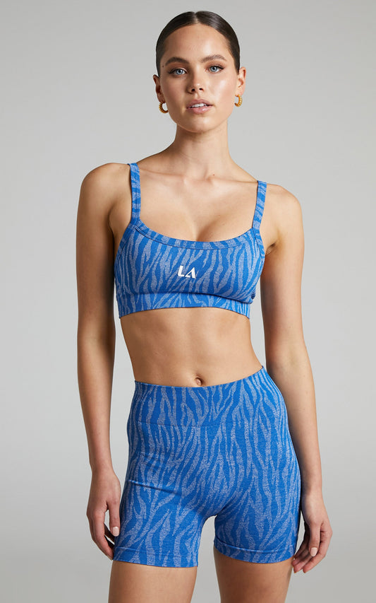 Lahana - Fleur Crop Top in BLUE ZEBRA