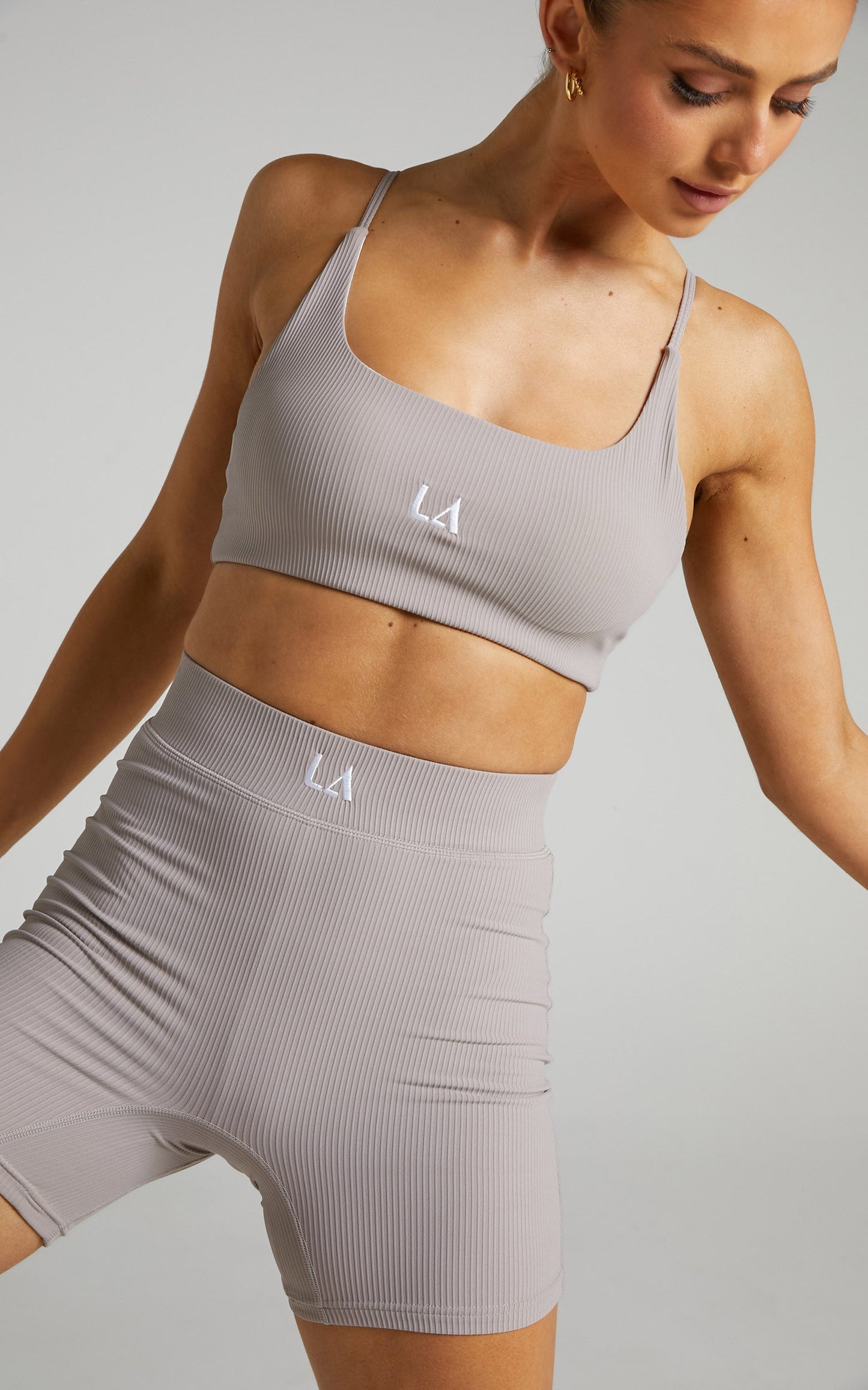 Lahana - Mabel Crop Top in STONE GREY