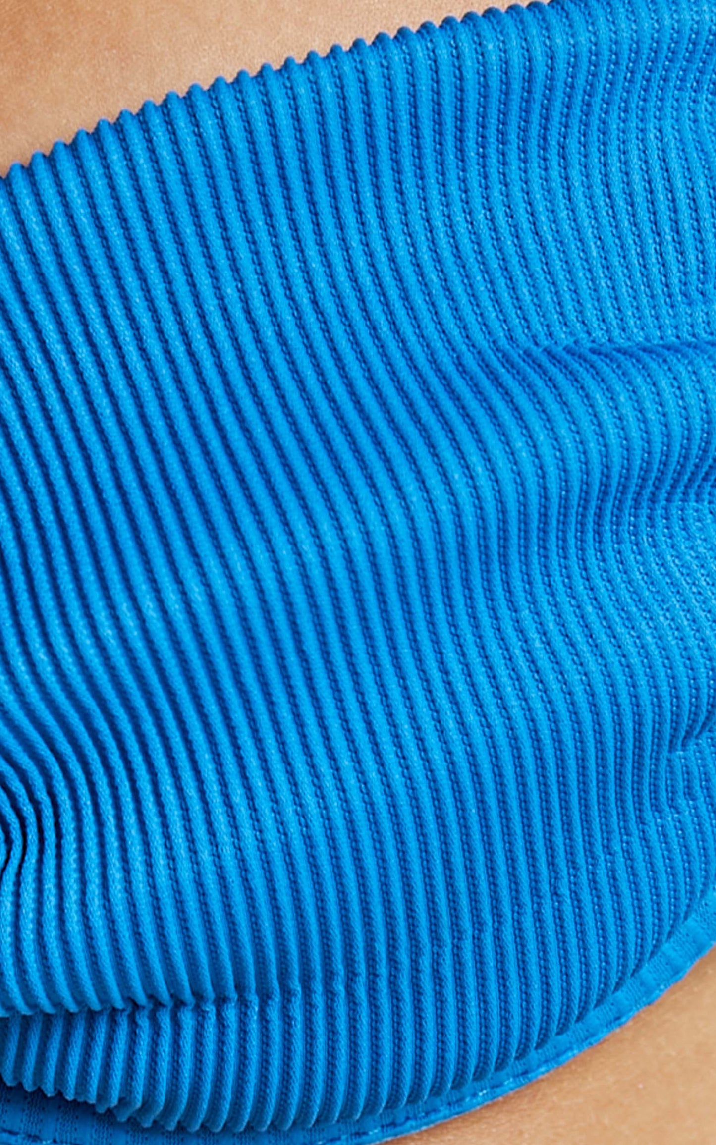 Lahana - Scarlett Adjustable Tie Bikini Bottom in Ribbed Blue Sapphire