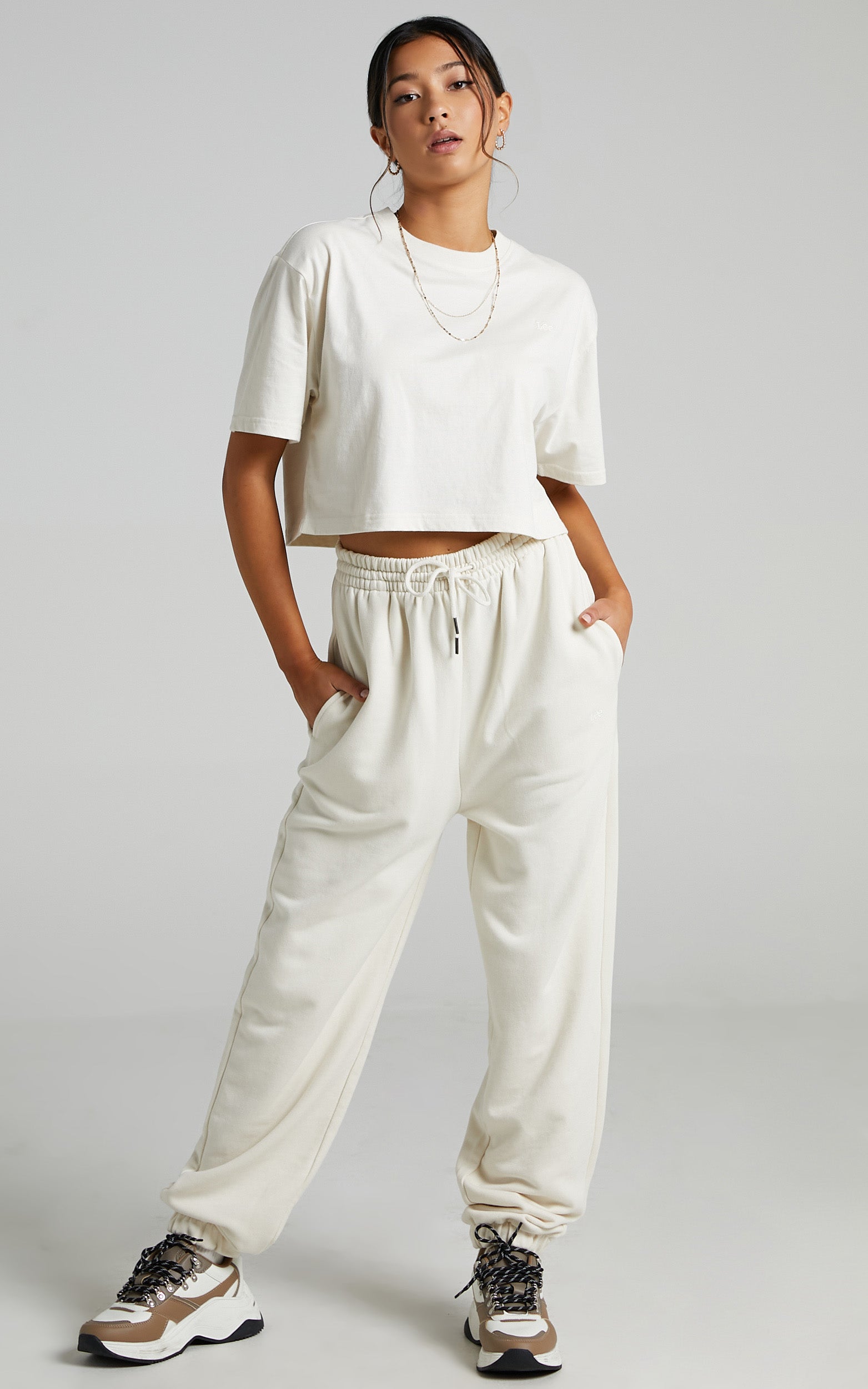 Lee - Baggy Cropped Tee in Unbleached