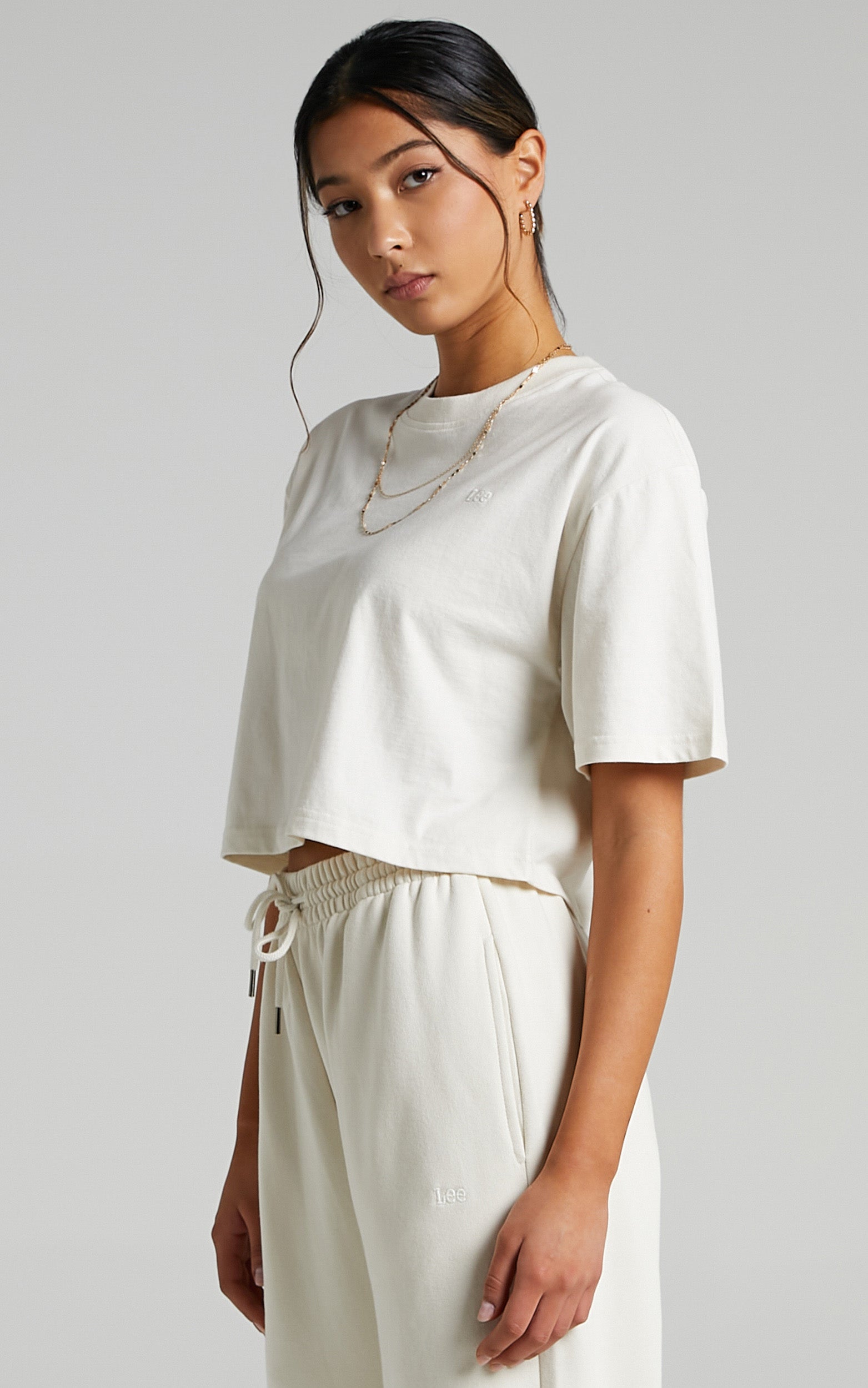 Lee - Baggy Cropped Tee in Unbleached