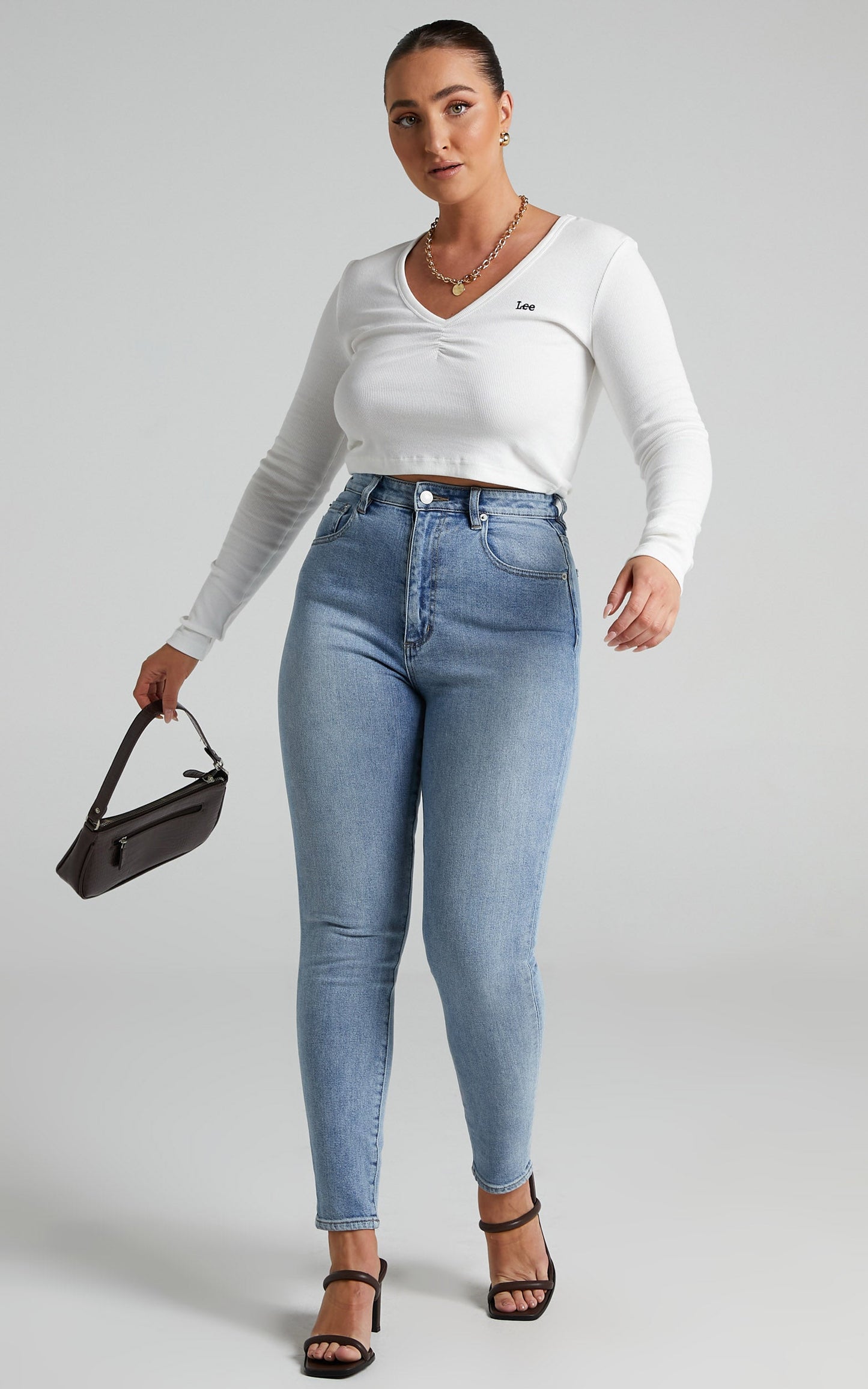 Lee - Brodie Long Sleeve Top in Vintage White