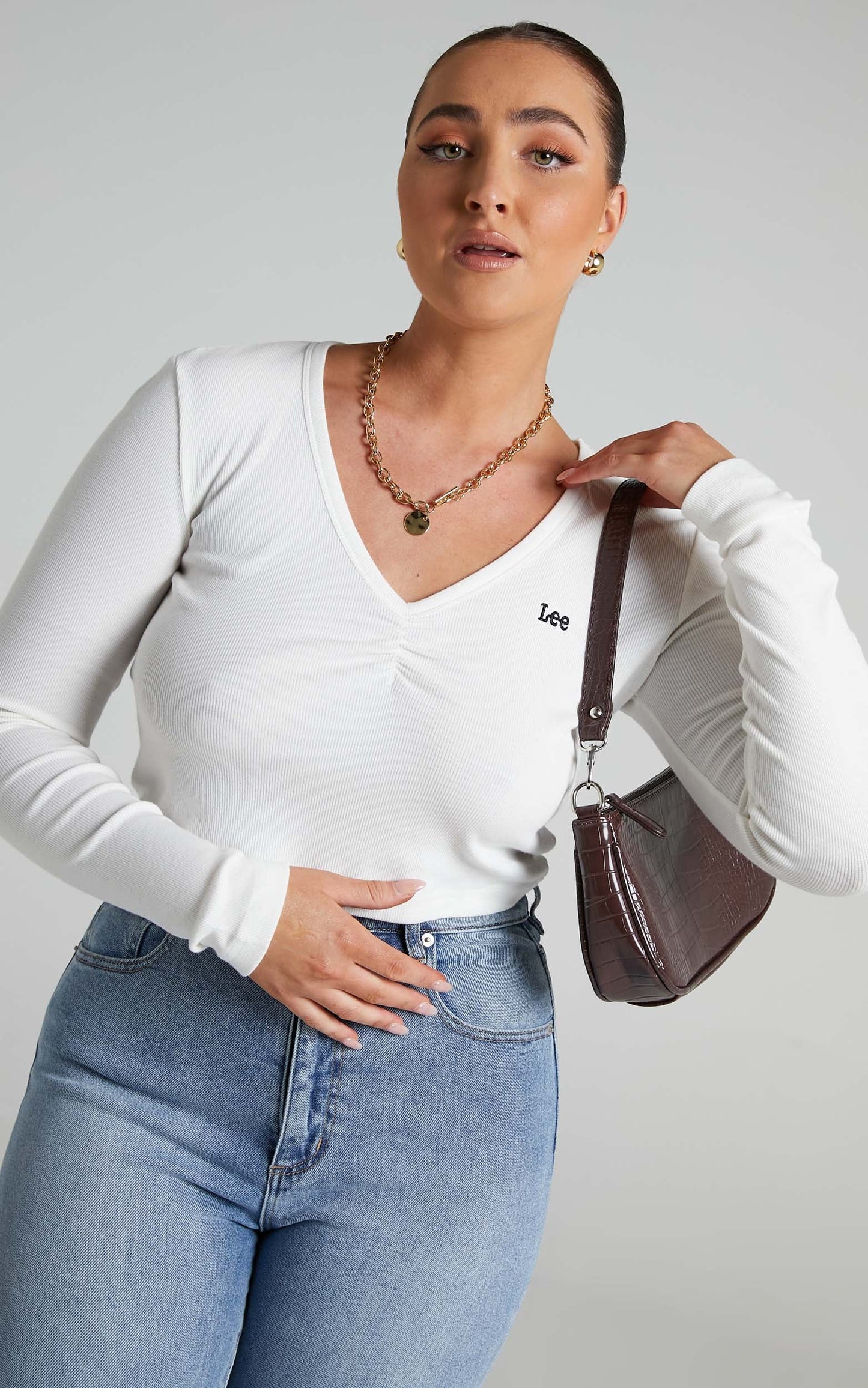 Lee - Brodie Long Sleeve Top in Vintage White
