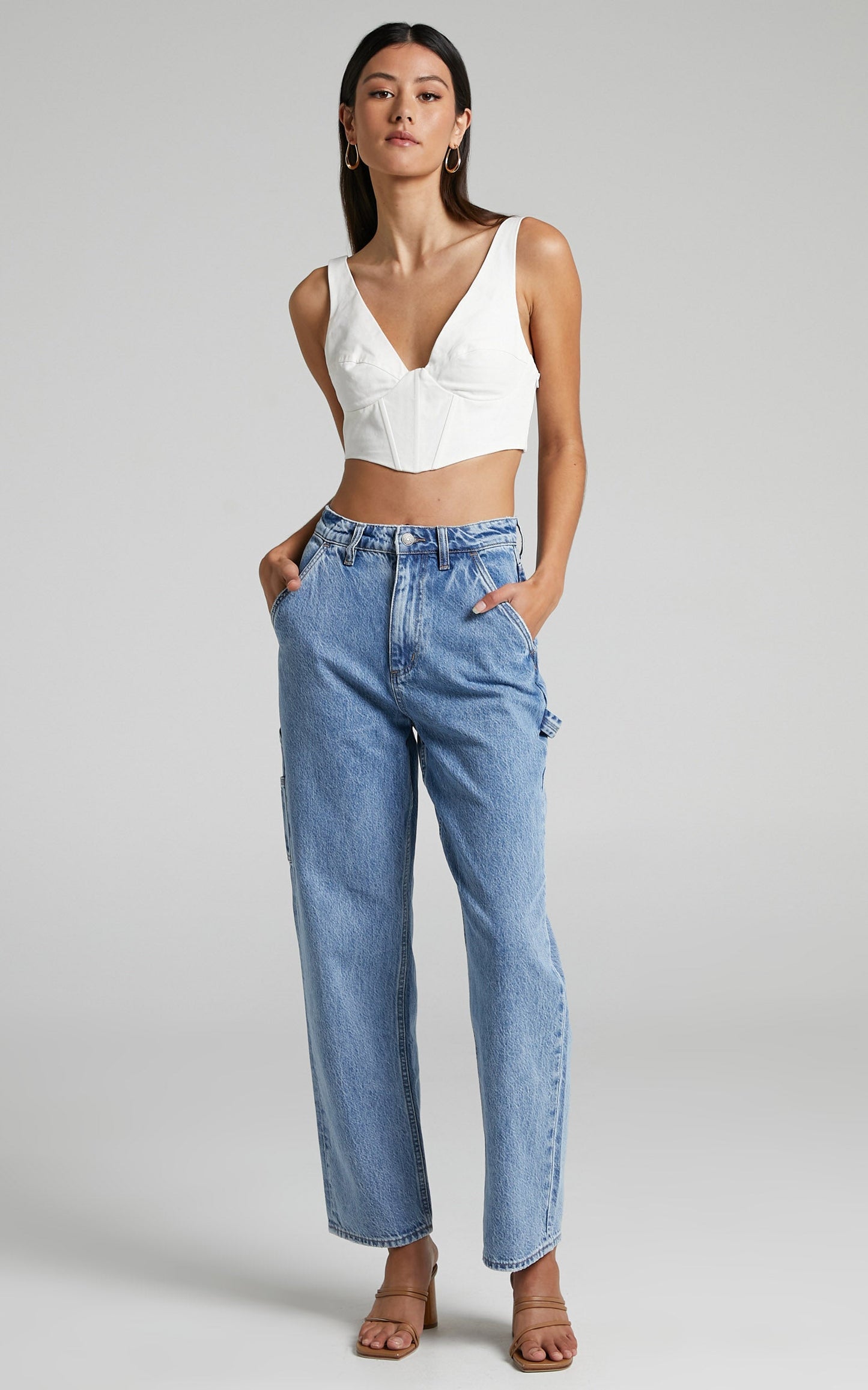 Lee - HI BAGGY CARPENTER 90S in Stone Wash
