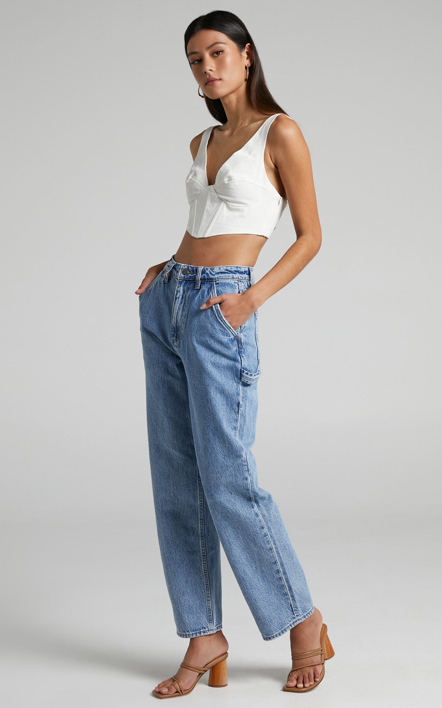Lee - HI BAGGY CARPENTER 90S in Stone Wash