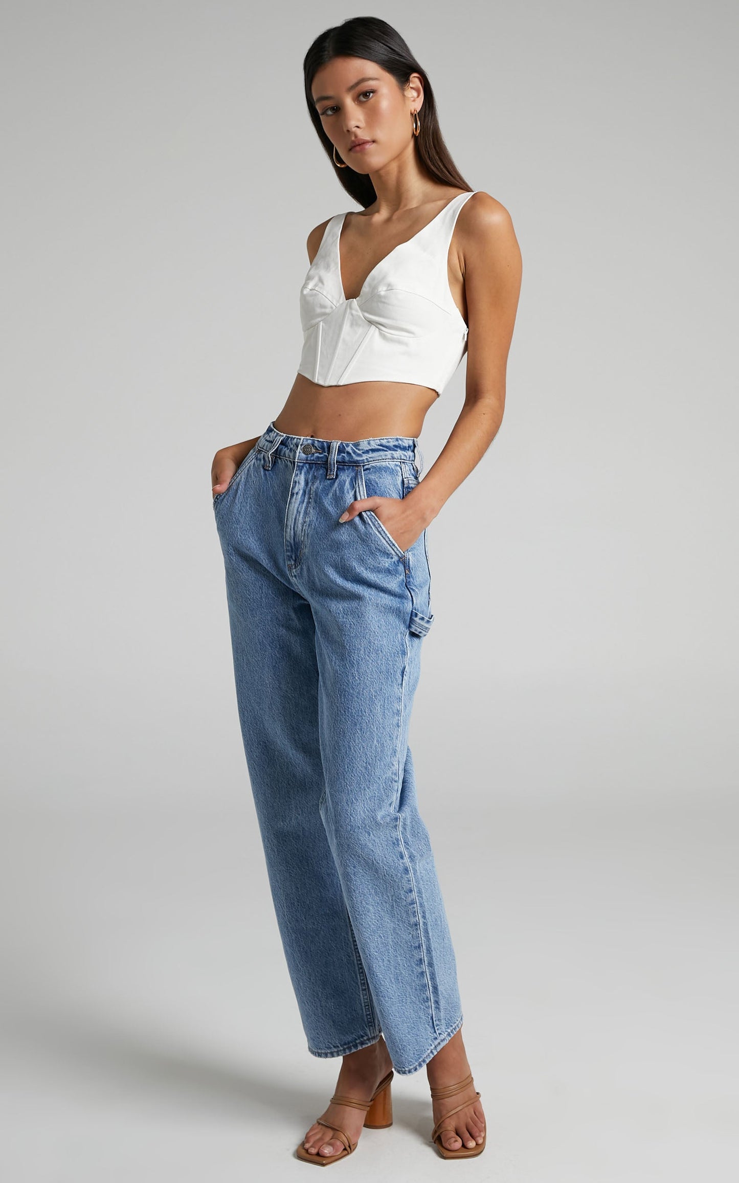 Lee - HI BAGGY CARPENTER 90S in Stone Wash