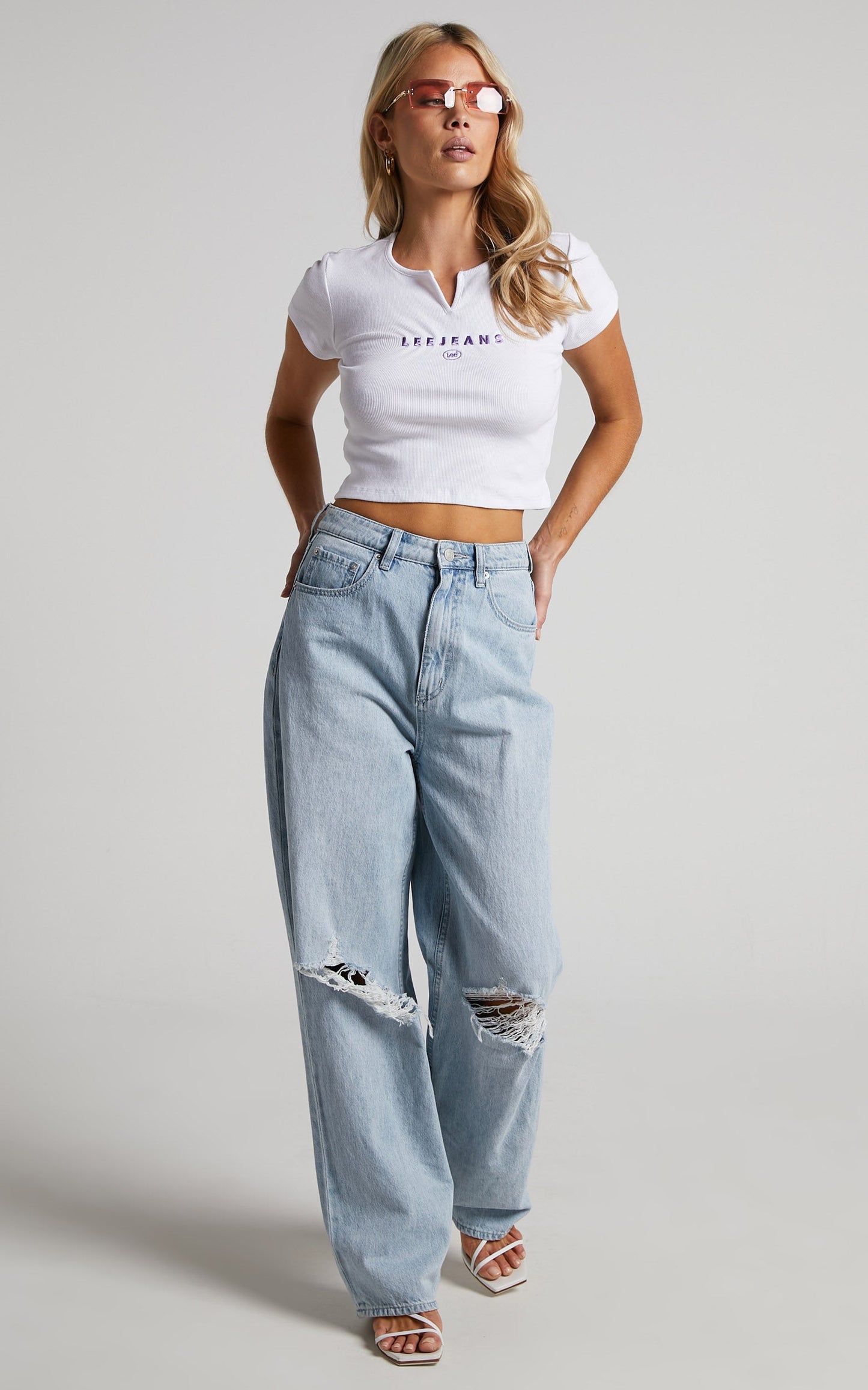 Lee - Tiffany Baby Tee in Optic White
