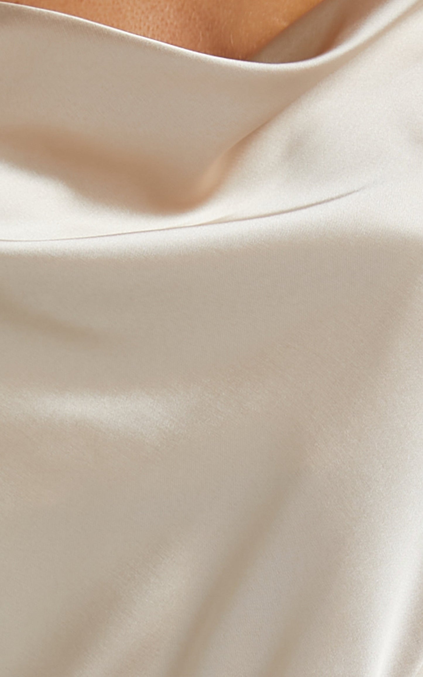 Lenore Bodysuit - Cowl Neck Bodysuit in Champagne