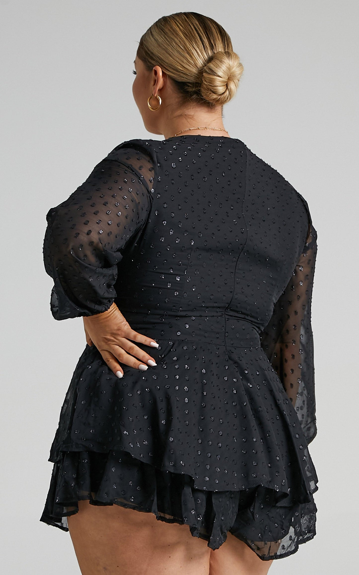 Lets Run Away Playsuit in Black