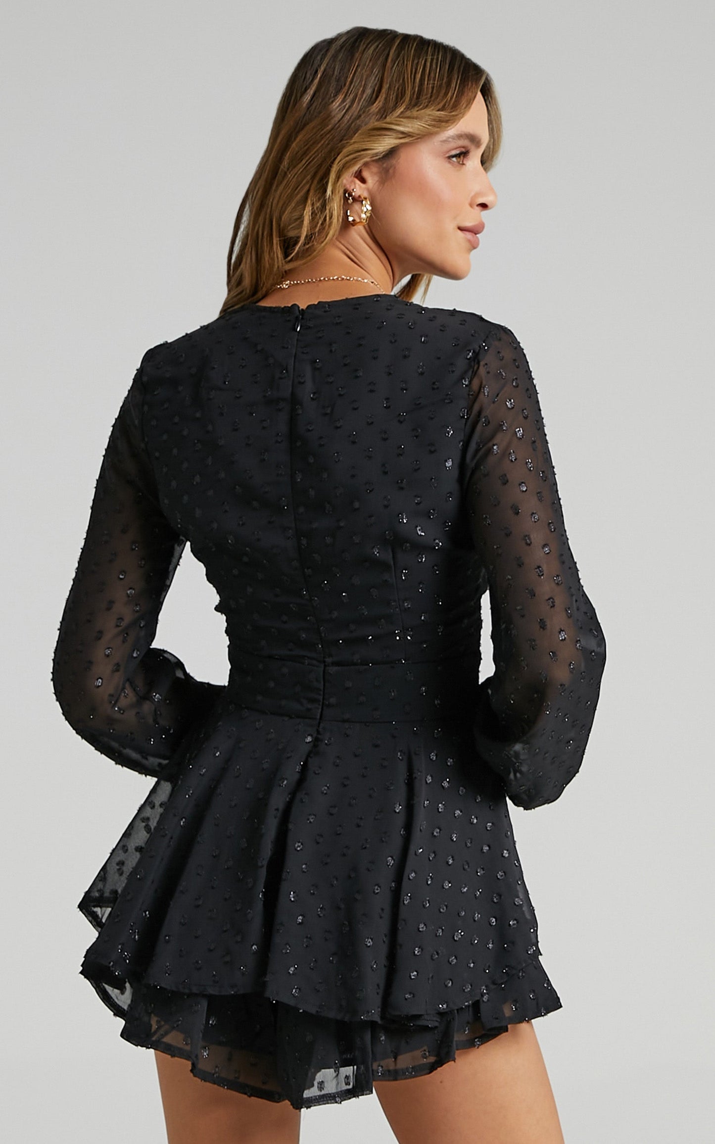 Lets Run Away Playsuit in Black