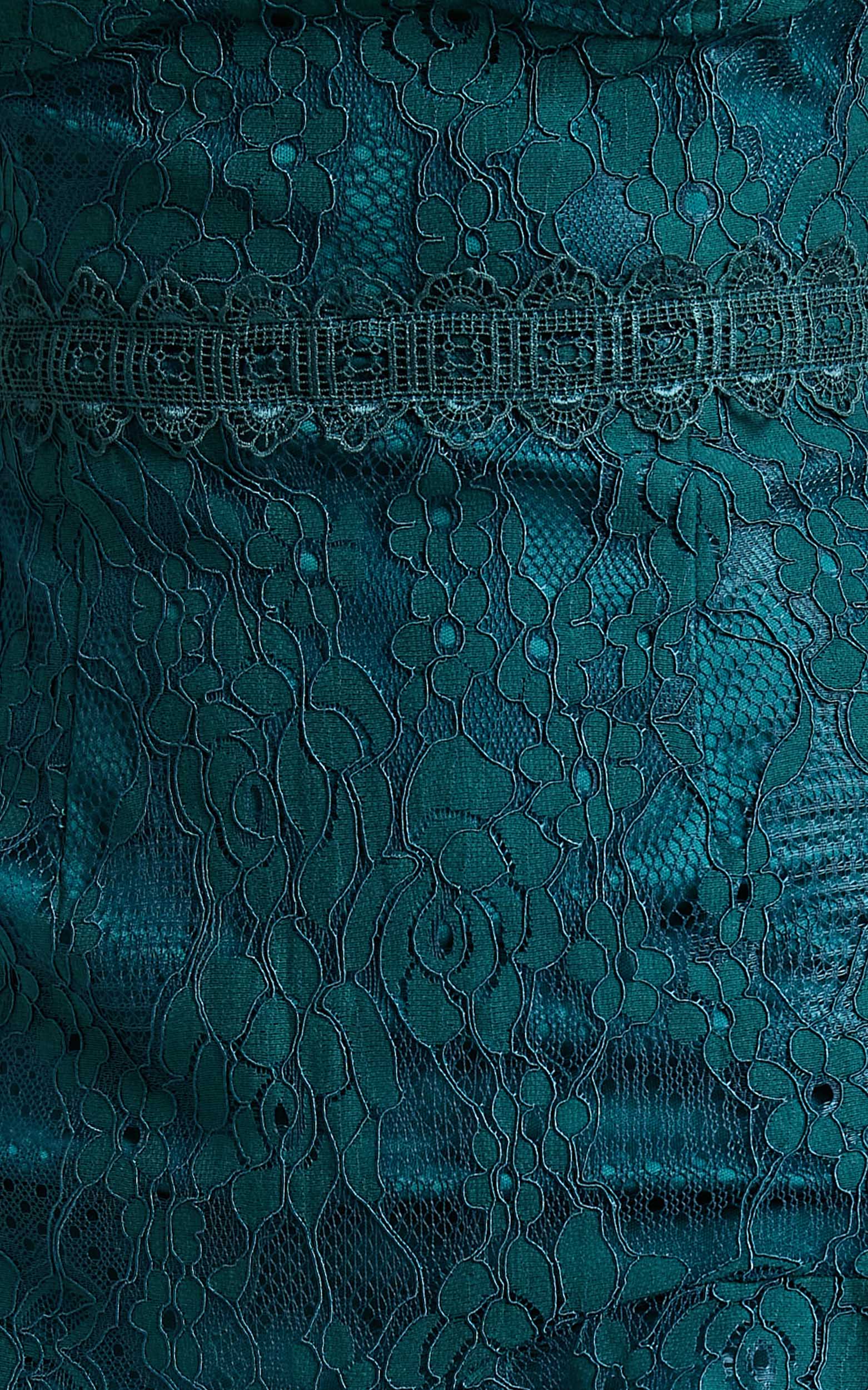 Leurah Midi Dress - Sweetheart Asymmetric Dress in Emerald