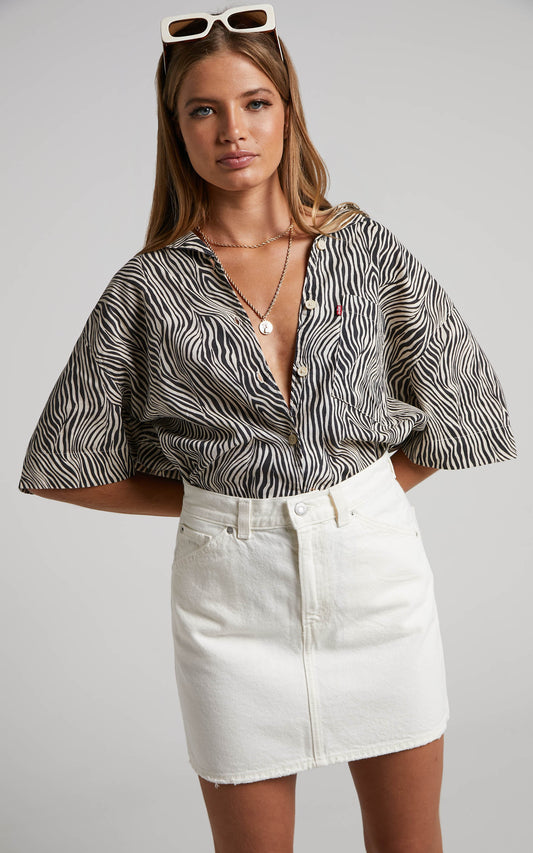 Levi's - Ari Short Sleeve Resort Shirt in Creme Brulee