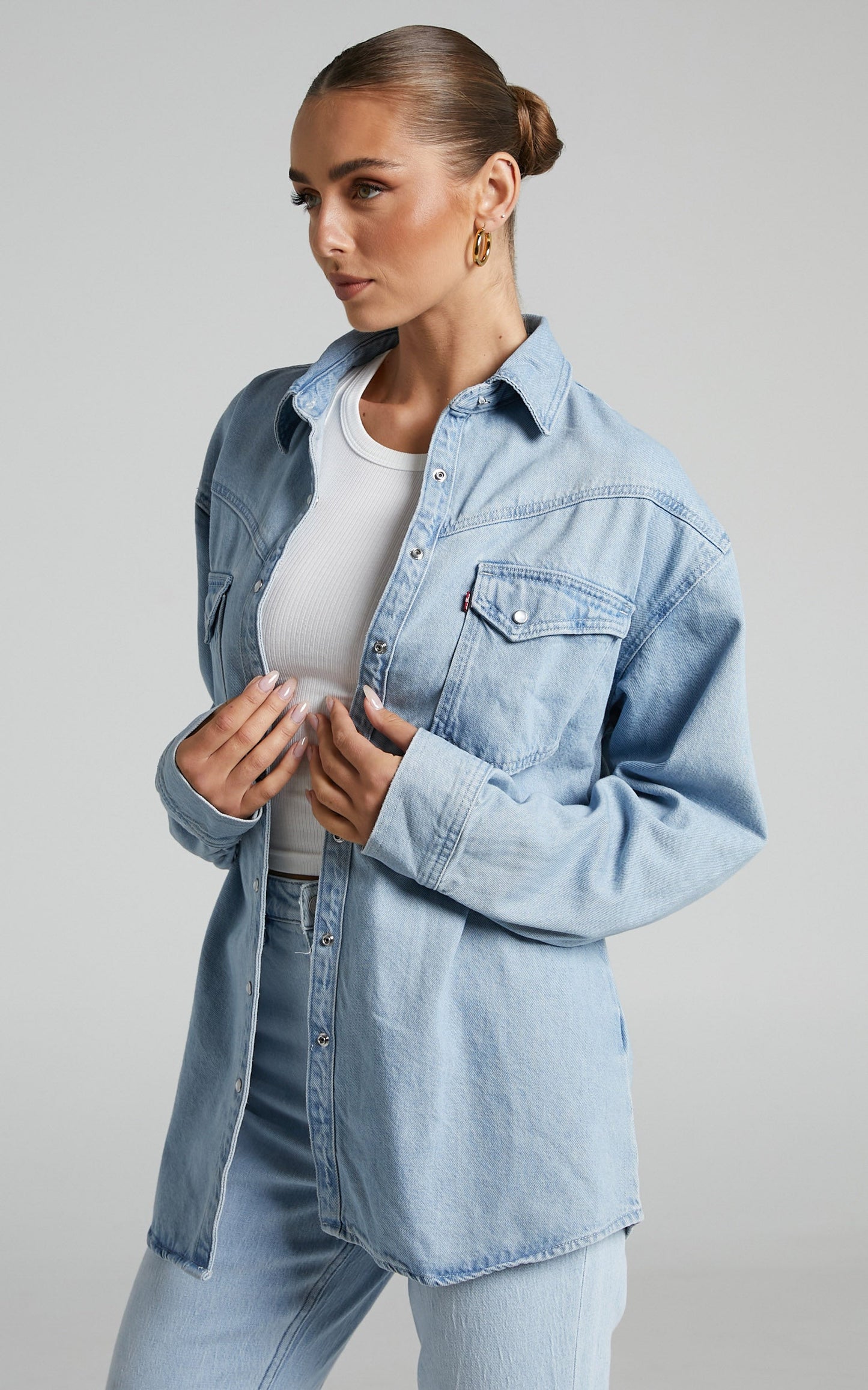 Levi's - Dorsey XL Western Denim Shirt in LONG JOURNEY  - INDIGO STONEWASH