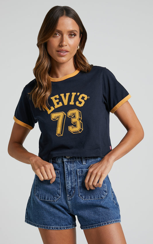Levi's - Graphic Homeroom Tee in Levis 73 Nightwatch Blue / Golden Nugget