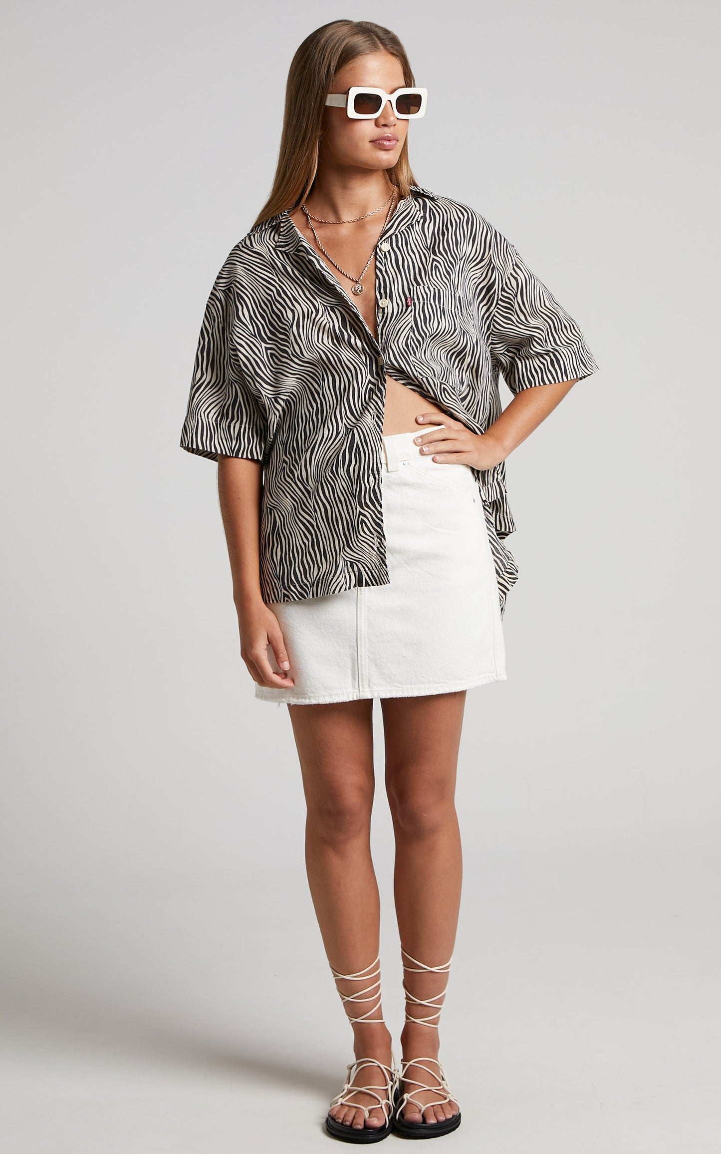Levi's - Utility Denim Mini Skirt in Its Ecru Time - White Rinse