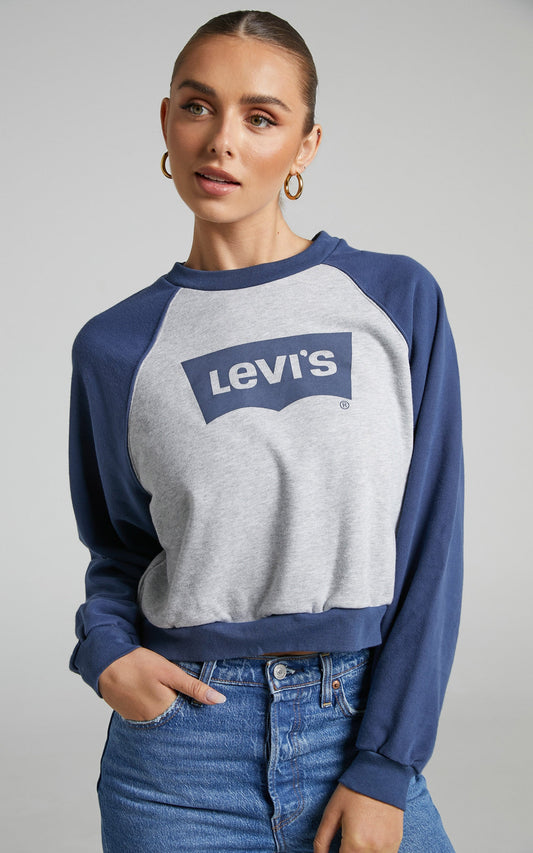Levi's - Vintage Raglan Crew in STARSTRUCK HEATHER / SARGASSO SEA
