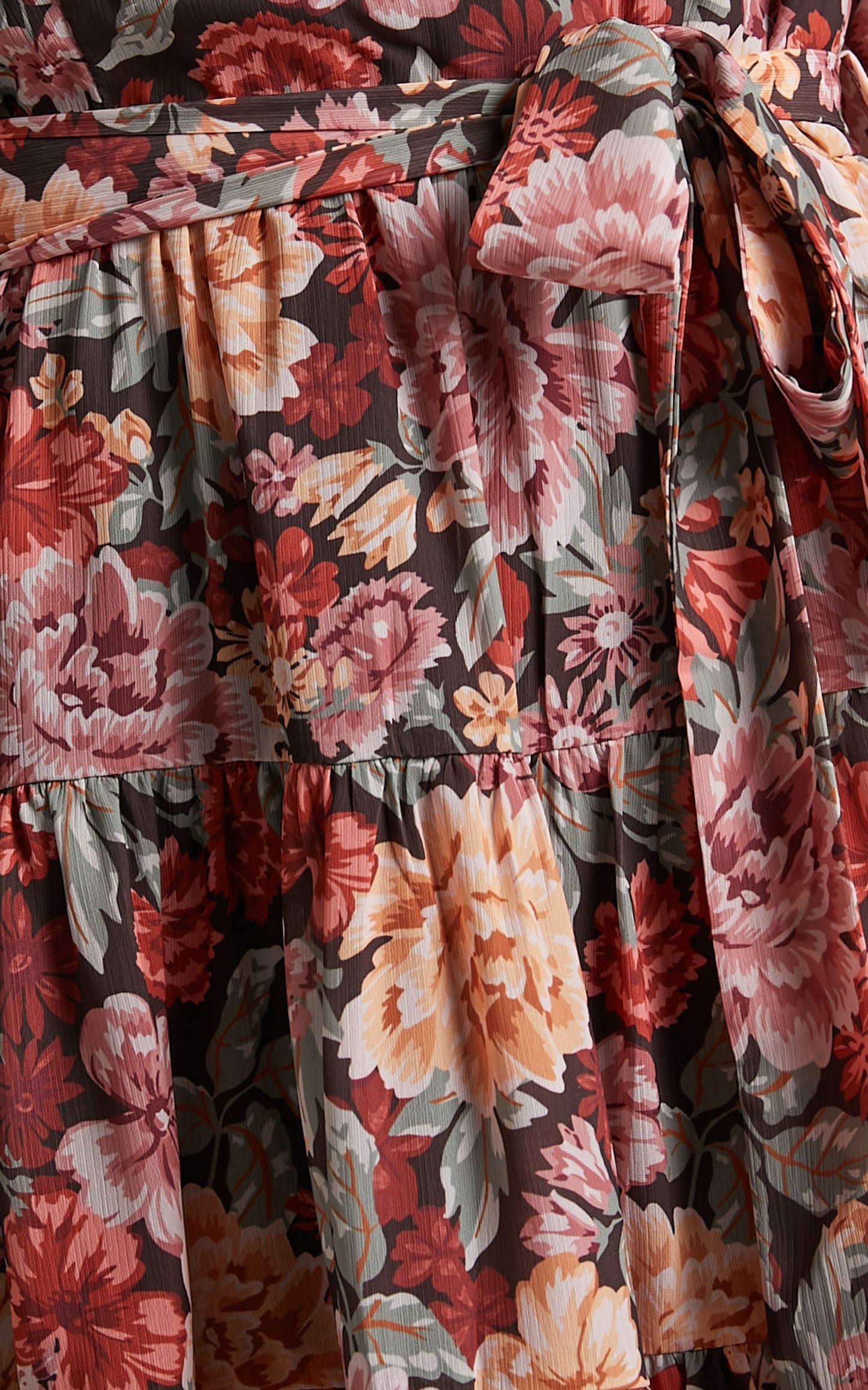 Libby Mini Dress - Printed Longsleeve V Neck Dress in Boheme Floral