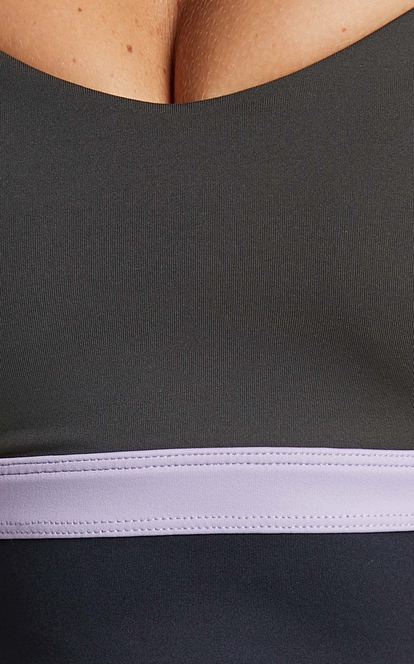 Lilybod - Empire Bra in Black Olive, Soft Lilac, Lentil & Black