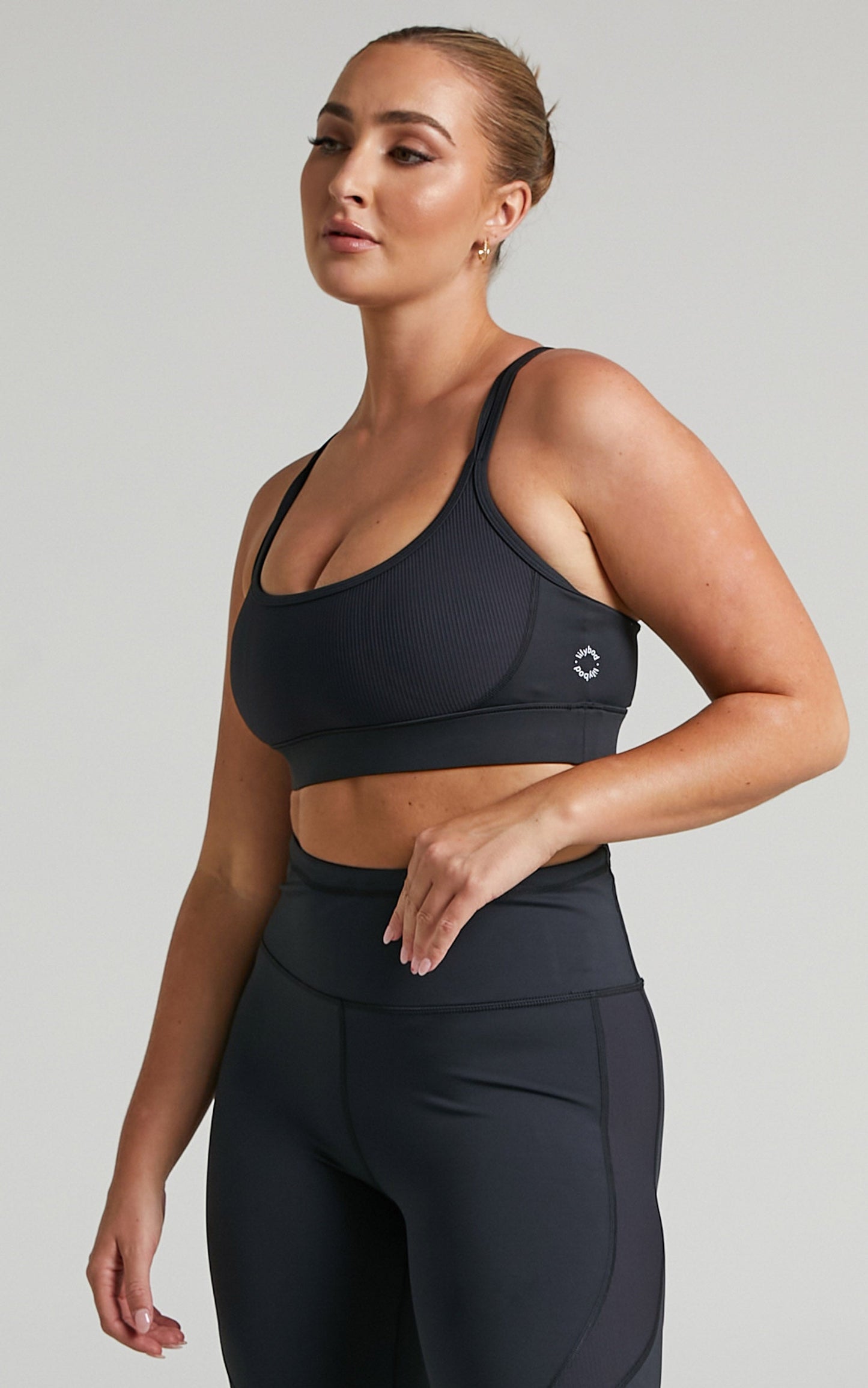 Lilybod - River Sports Bra in Smoke Black