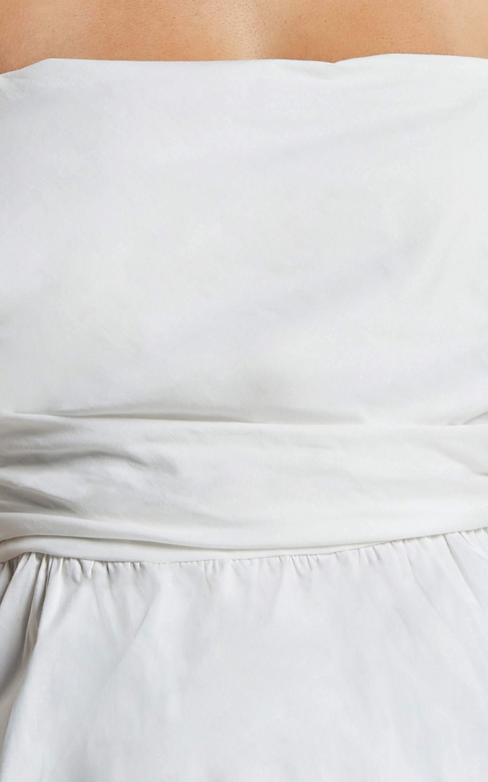 Linda Top - Short Puff Sleeve Peplum in Ivory