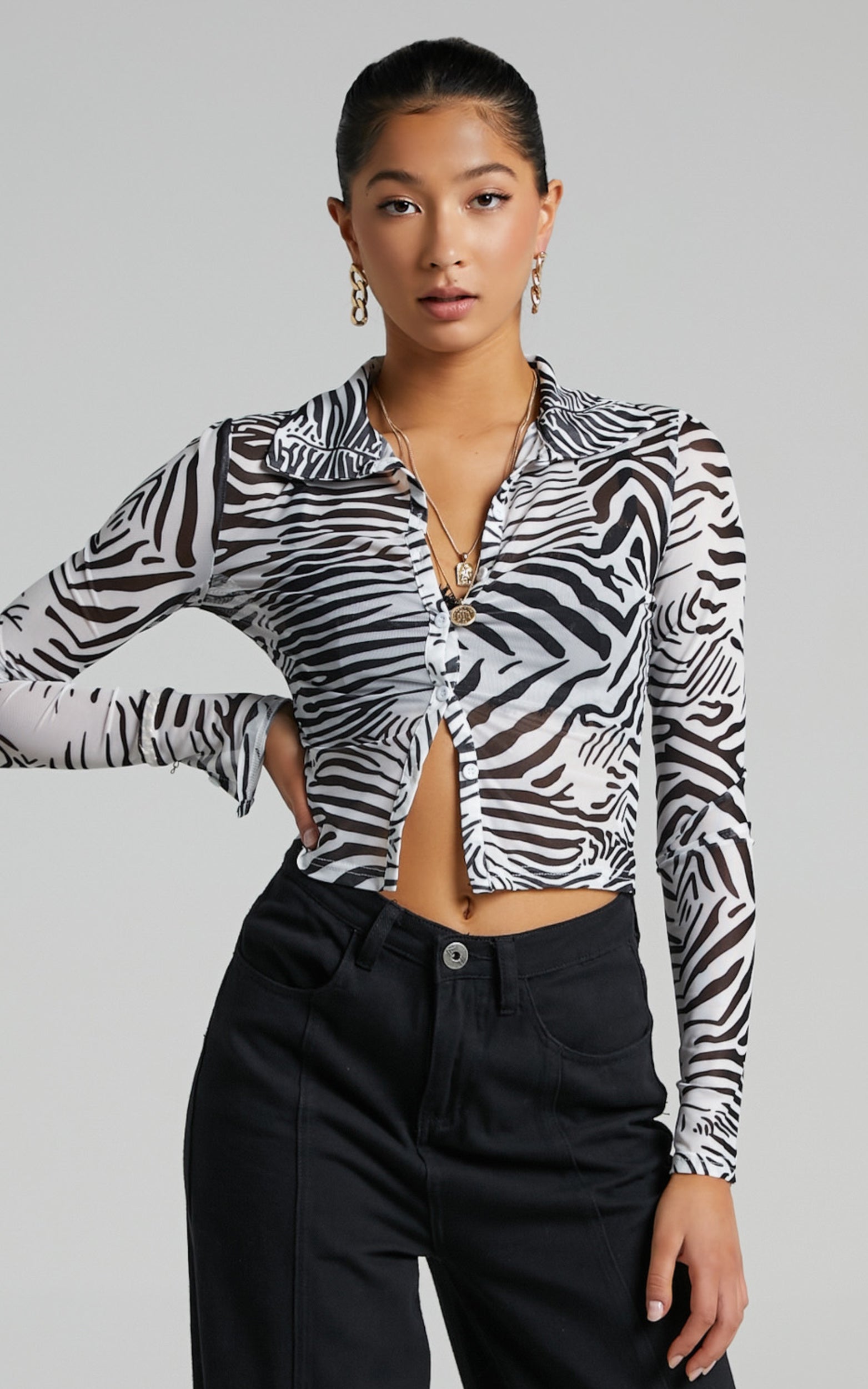 Lioness - Collins Mesh Top in Zebra