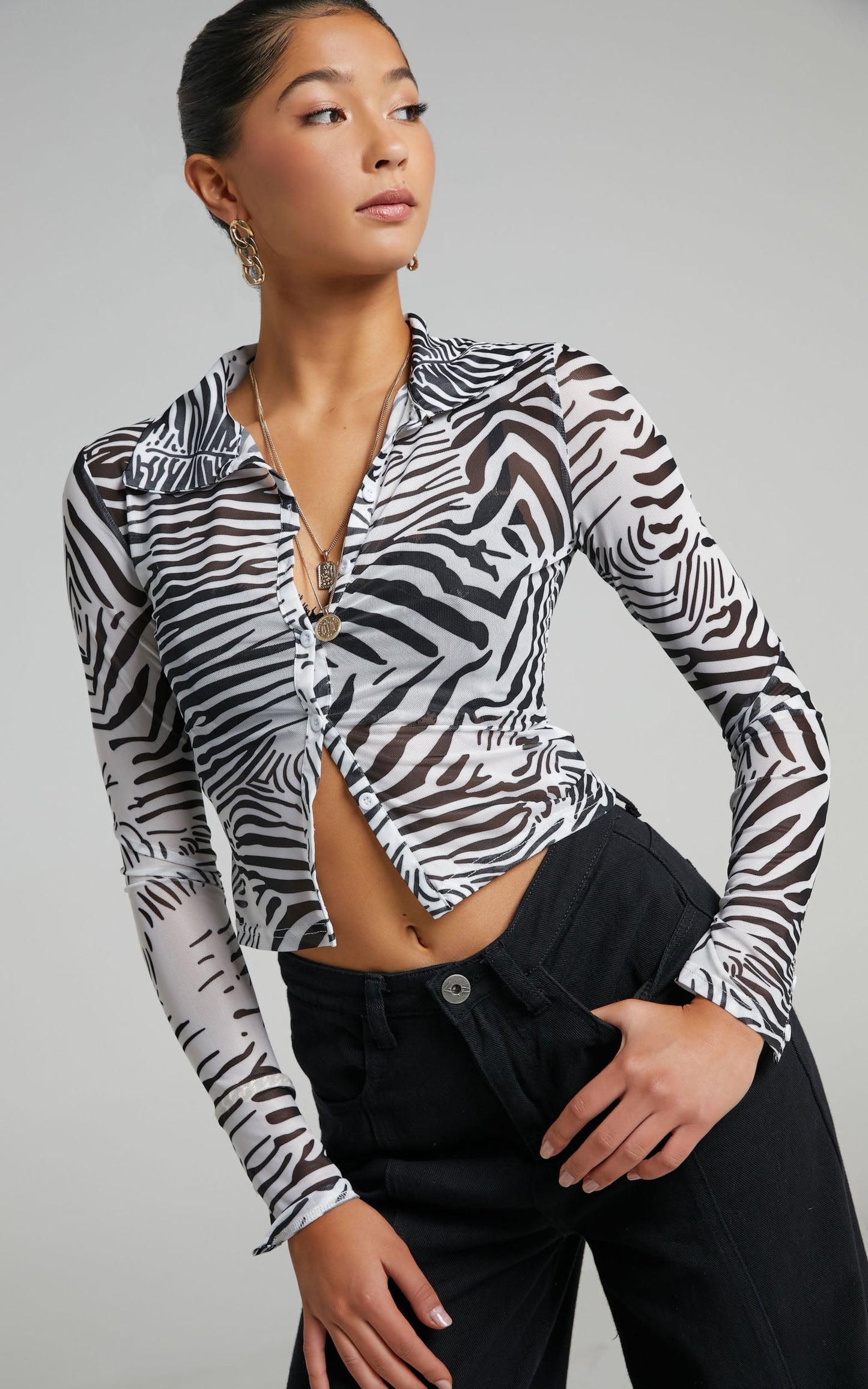 Lioness - Collins Mesh Top in Zebra
