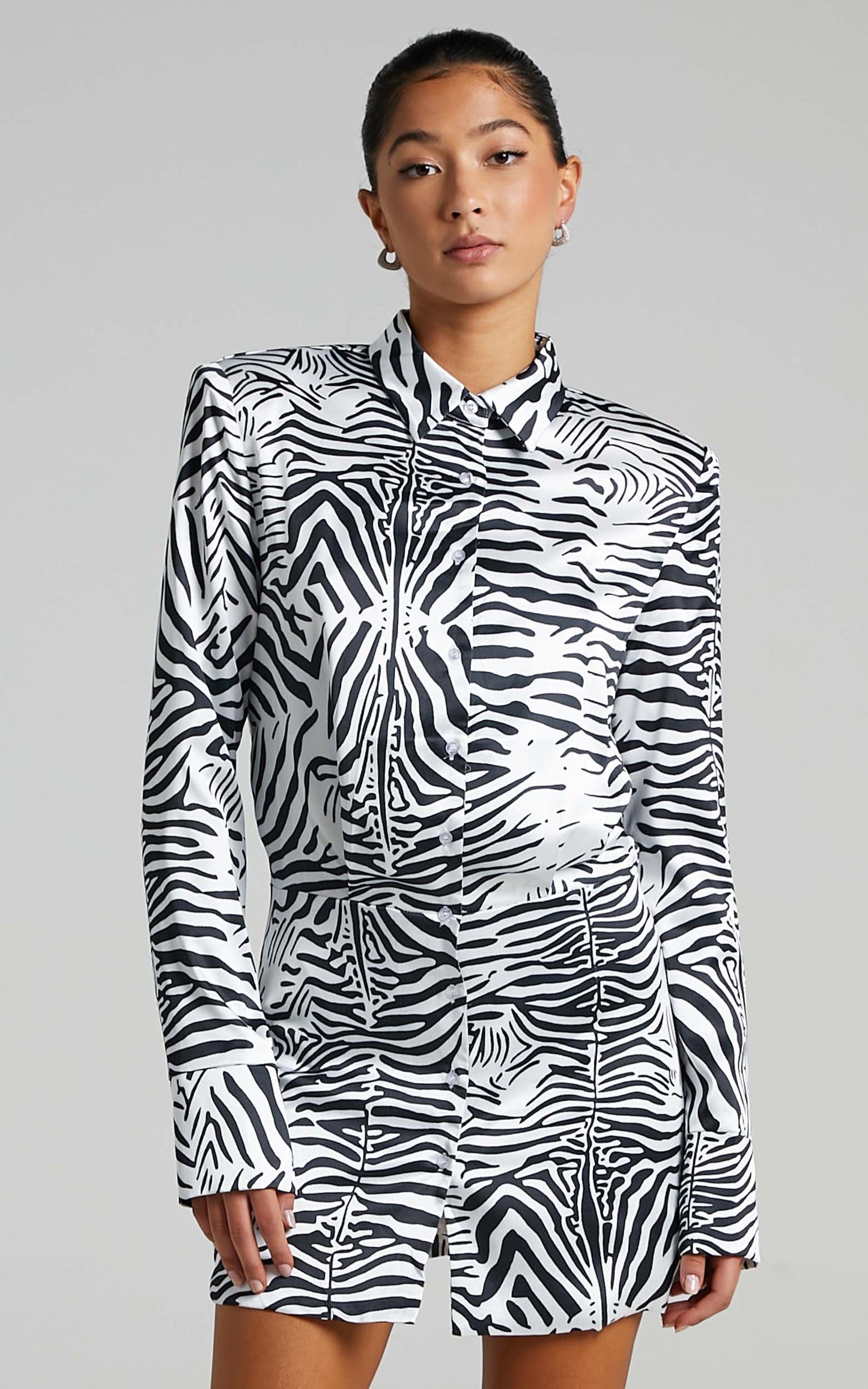 Lioness - Mirror Image Mini Dress in Zebra