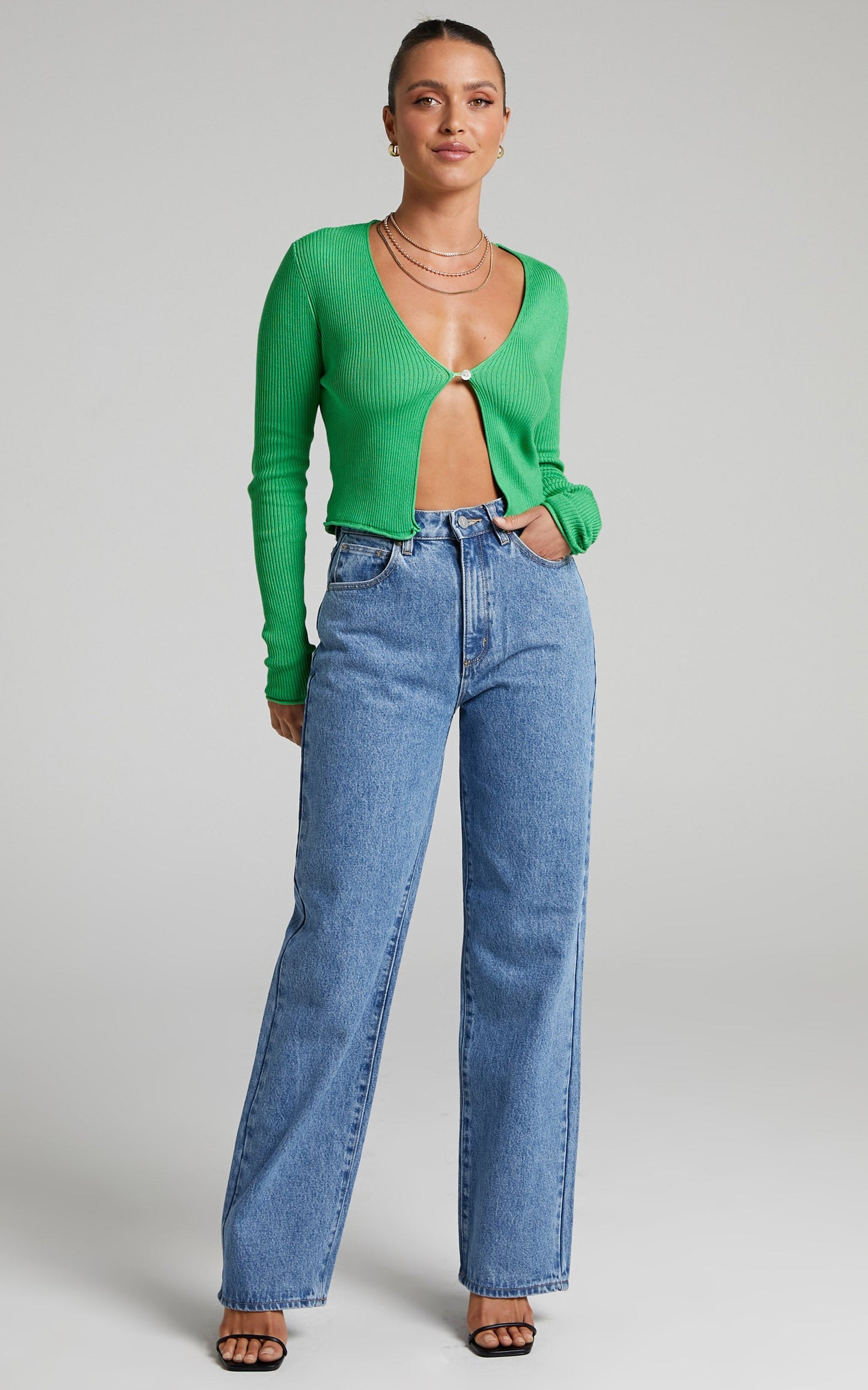 Lioness - Vineyard Crop Cardi in Green