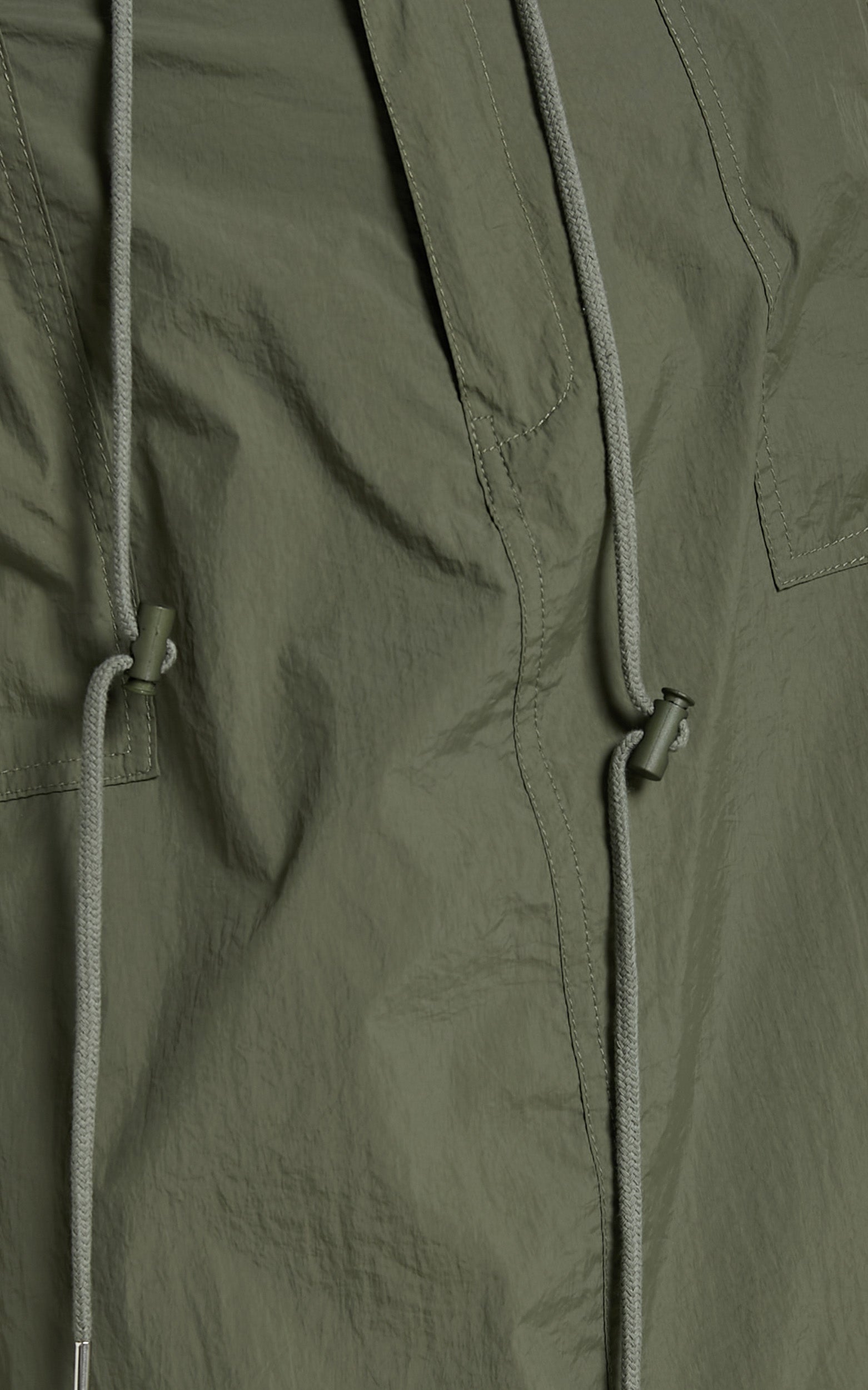Liscia Midi Skirt - Straight Pocket Detailing Cargo Skirt in Khaki