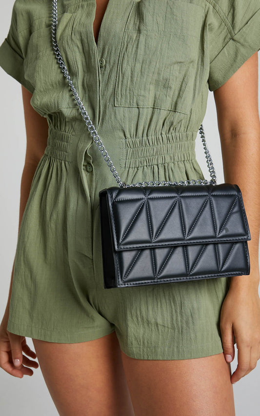 Lissa Bag in Black and Silver