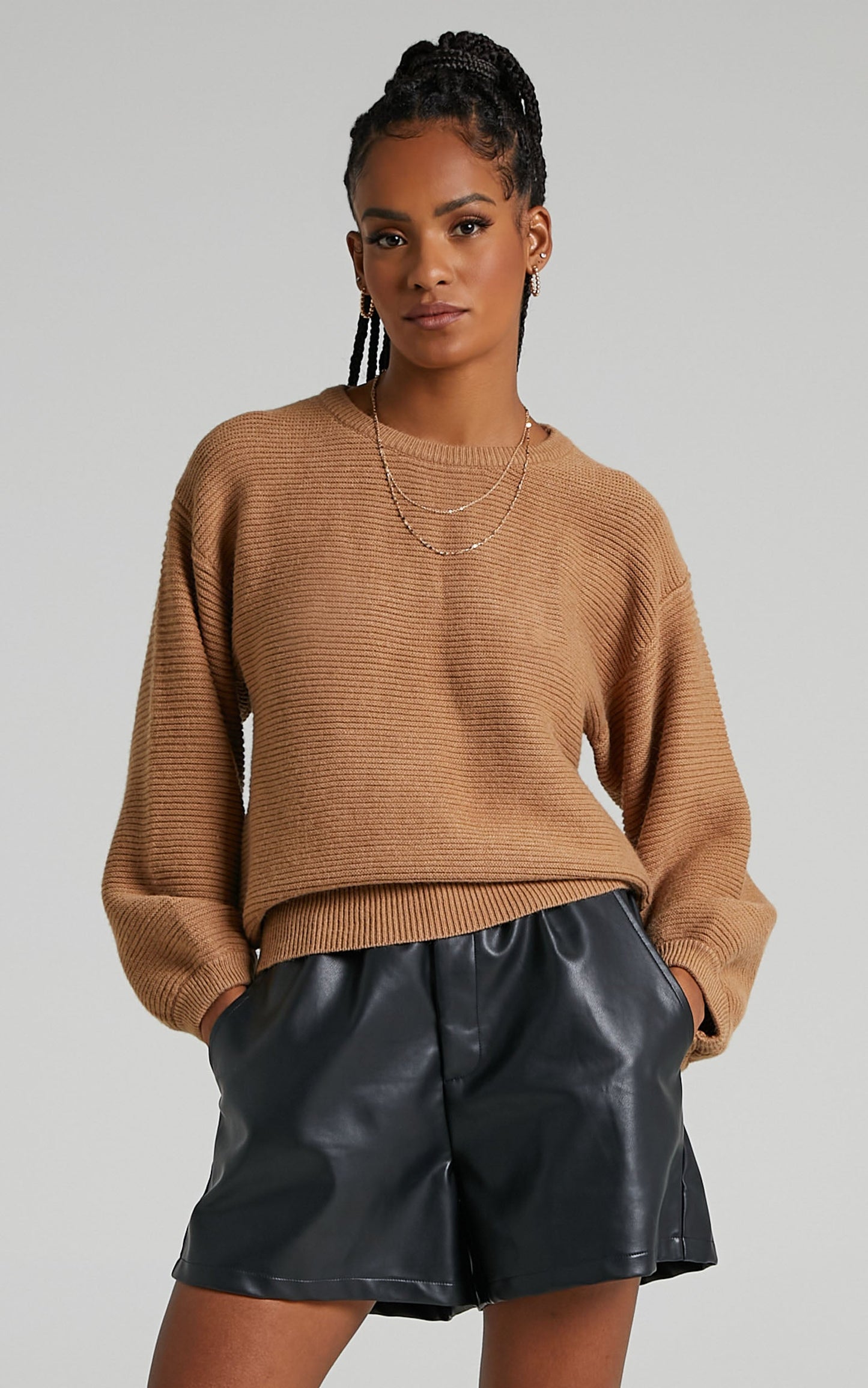 Lolah Jumper in Tan