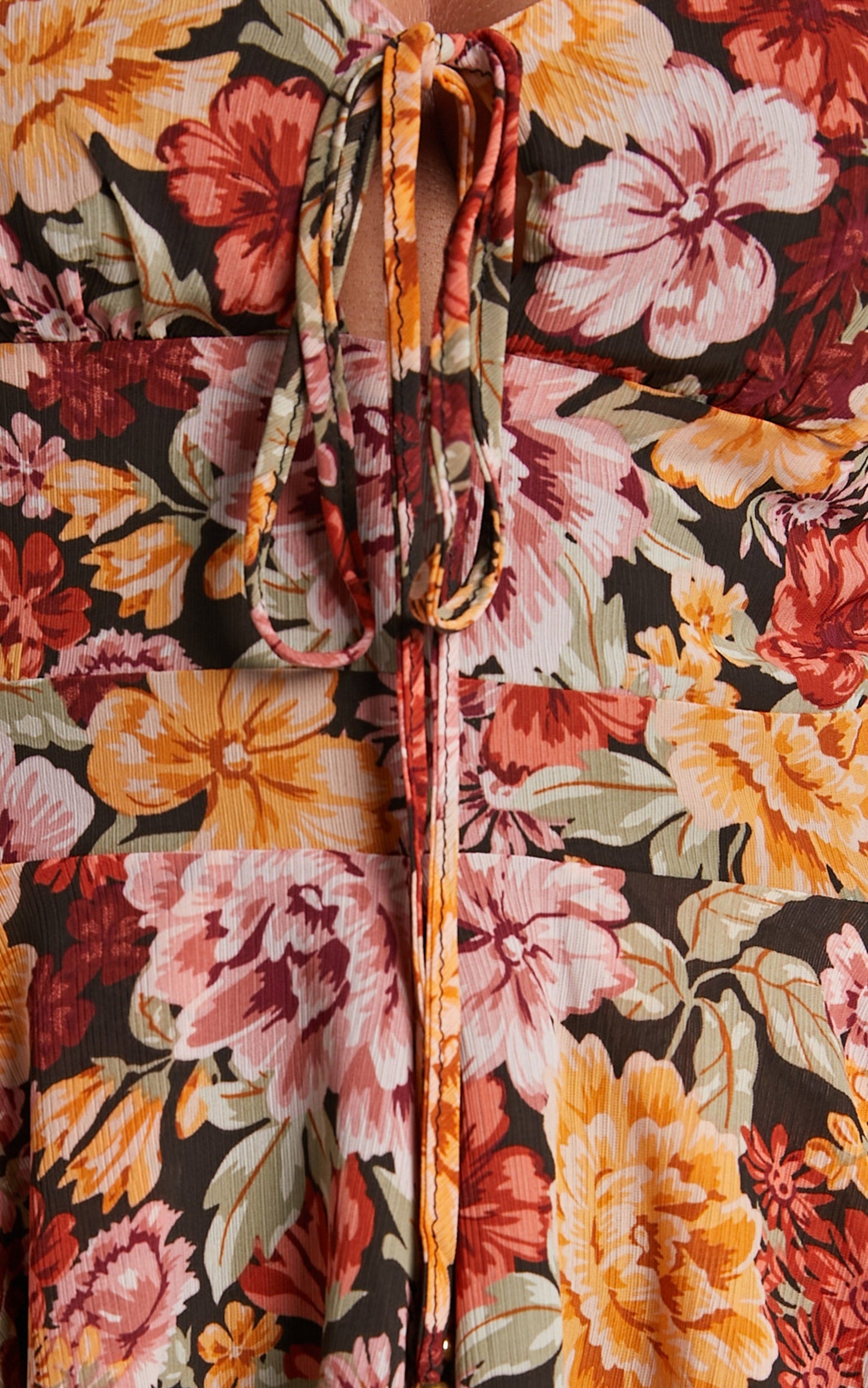 Lorie Playsuit - Long Sleeve Sweetheart Playsuit in Boheme Floral