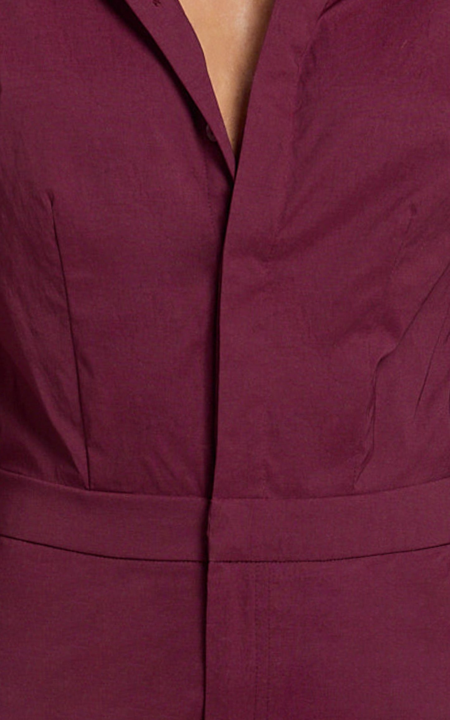 Lorrie Mini Dress - Long Sleeve Shirt Dress in Wine