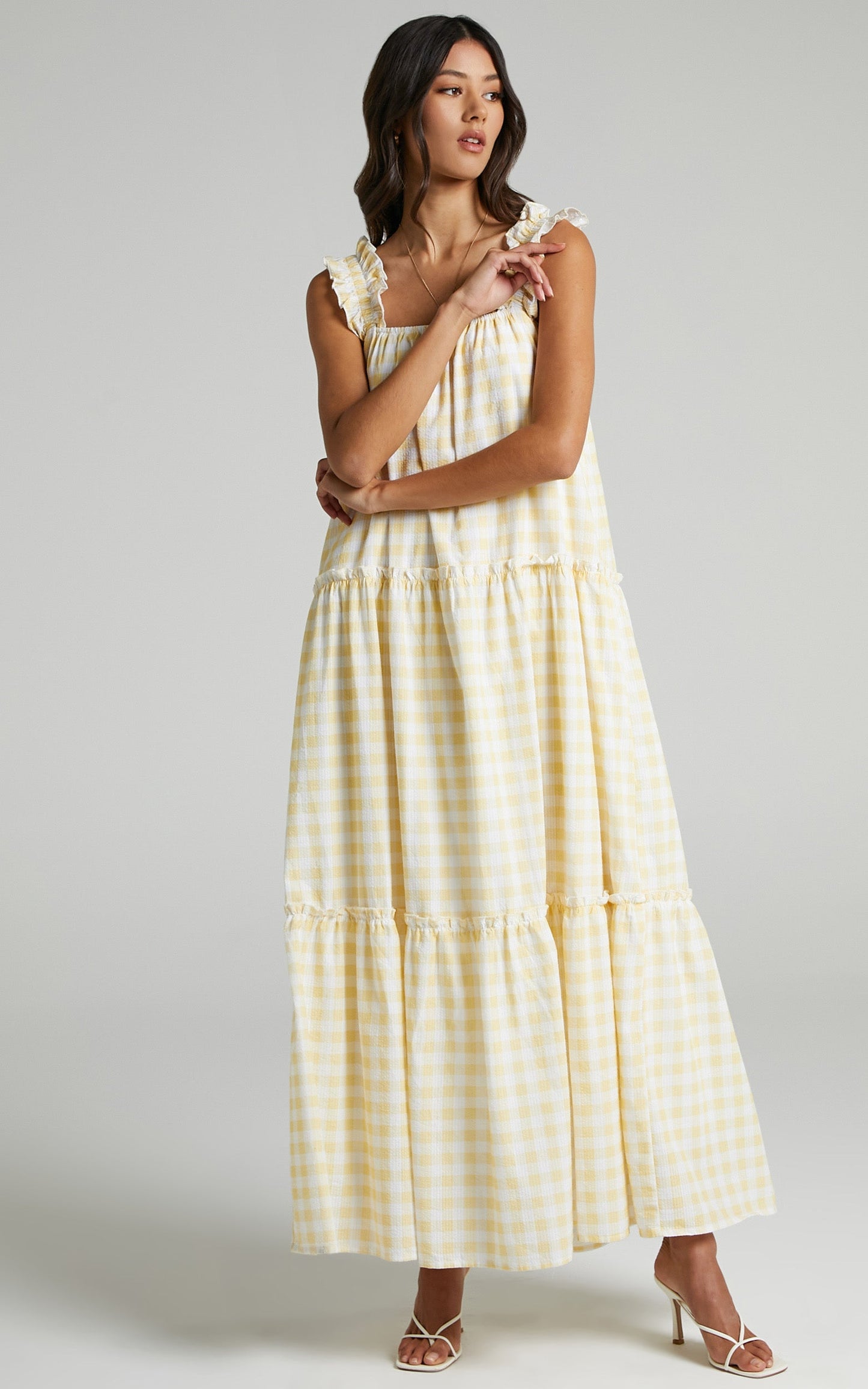 Charlie Holiday - Lottie Dress in Yellow Gingham