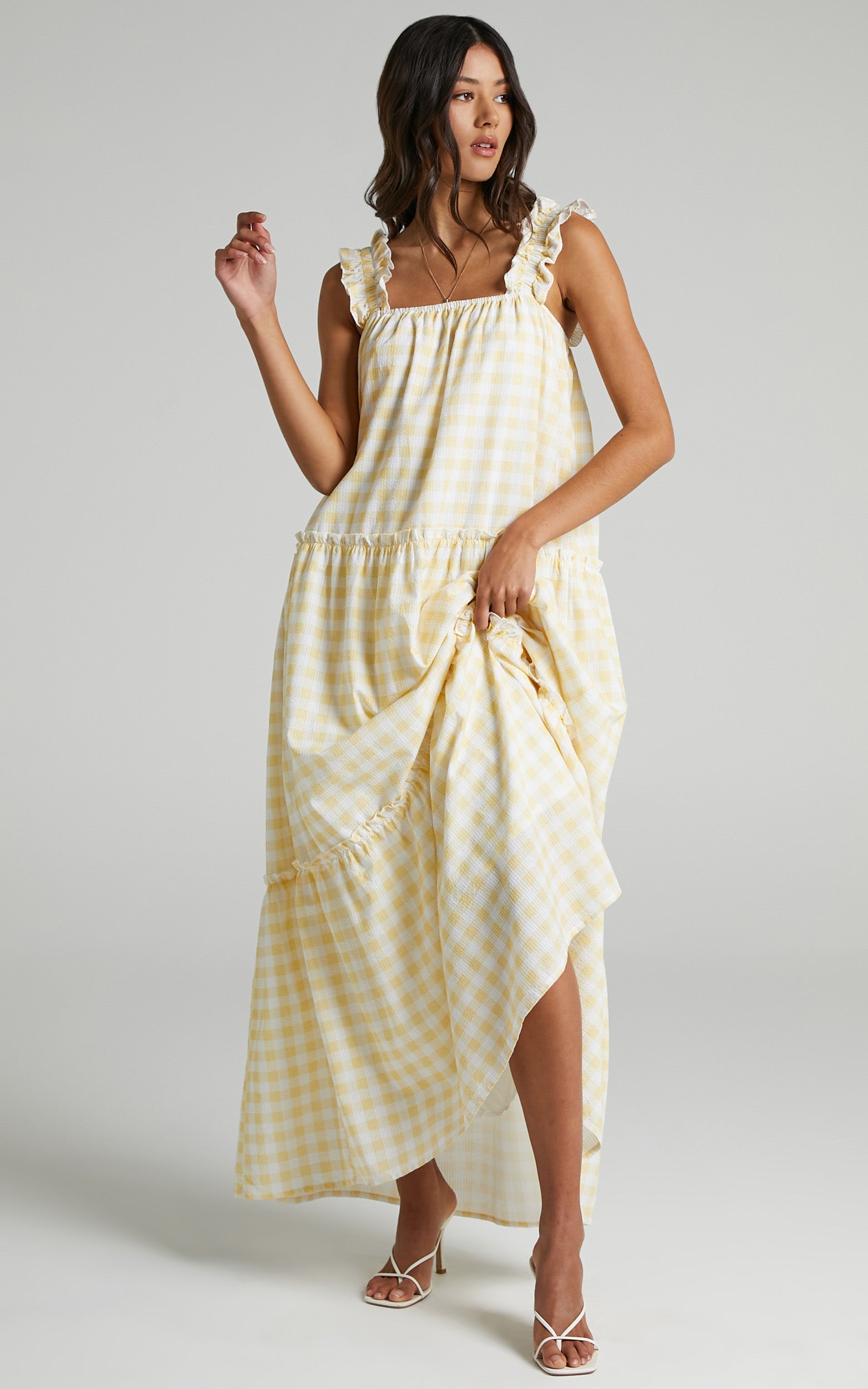 Charlie Holiday - Lottie Dress in Yellow Gingham