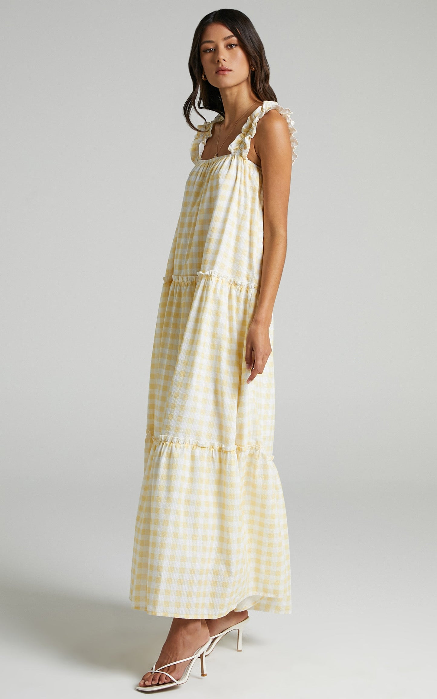 Charlie Holiday - Lottie Dress in Yellow Gingham