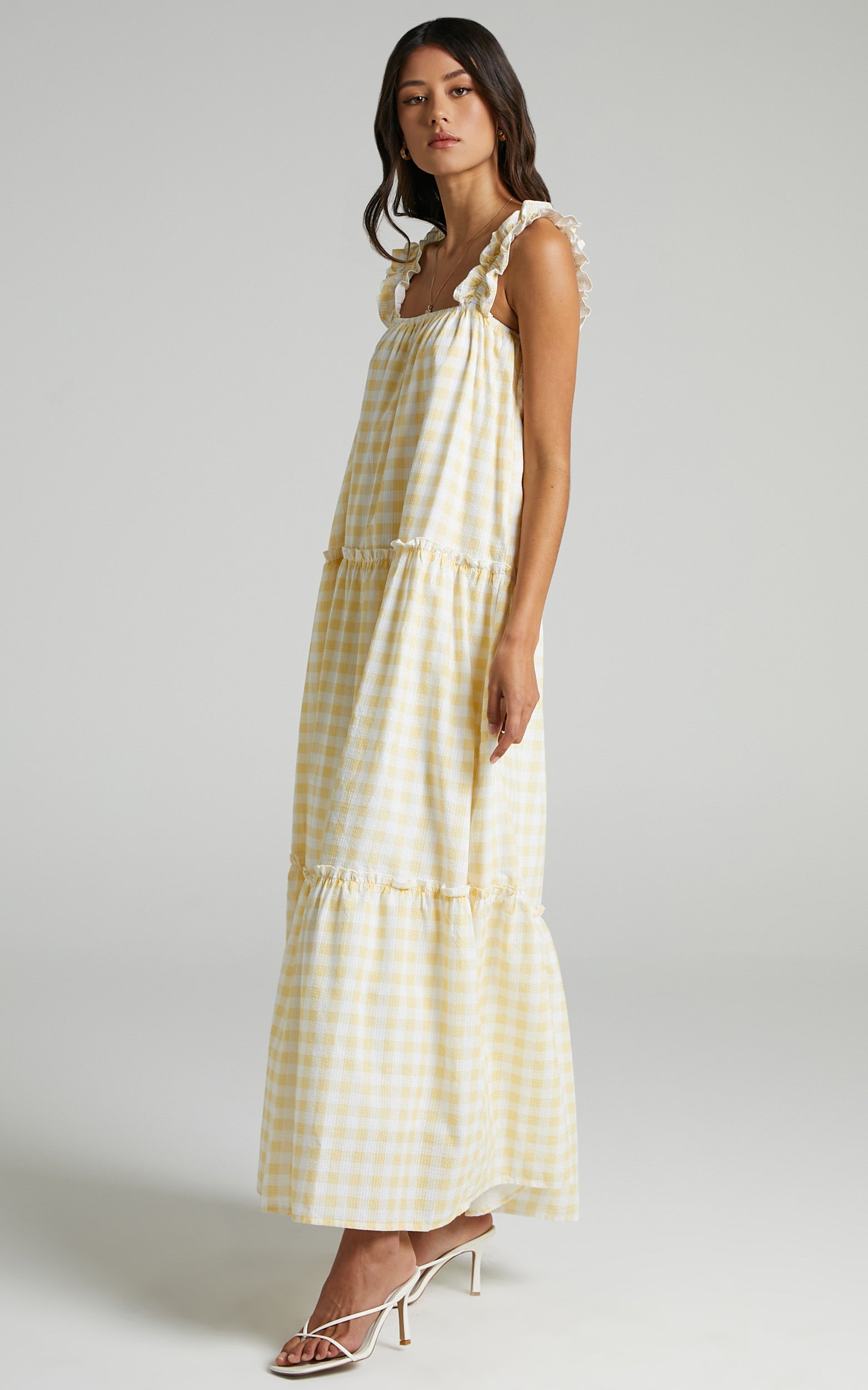 Charlie Holiday - Lottie Dress in Yellow Gingham