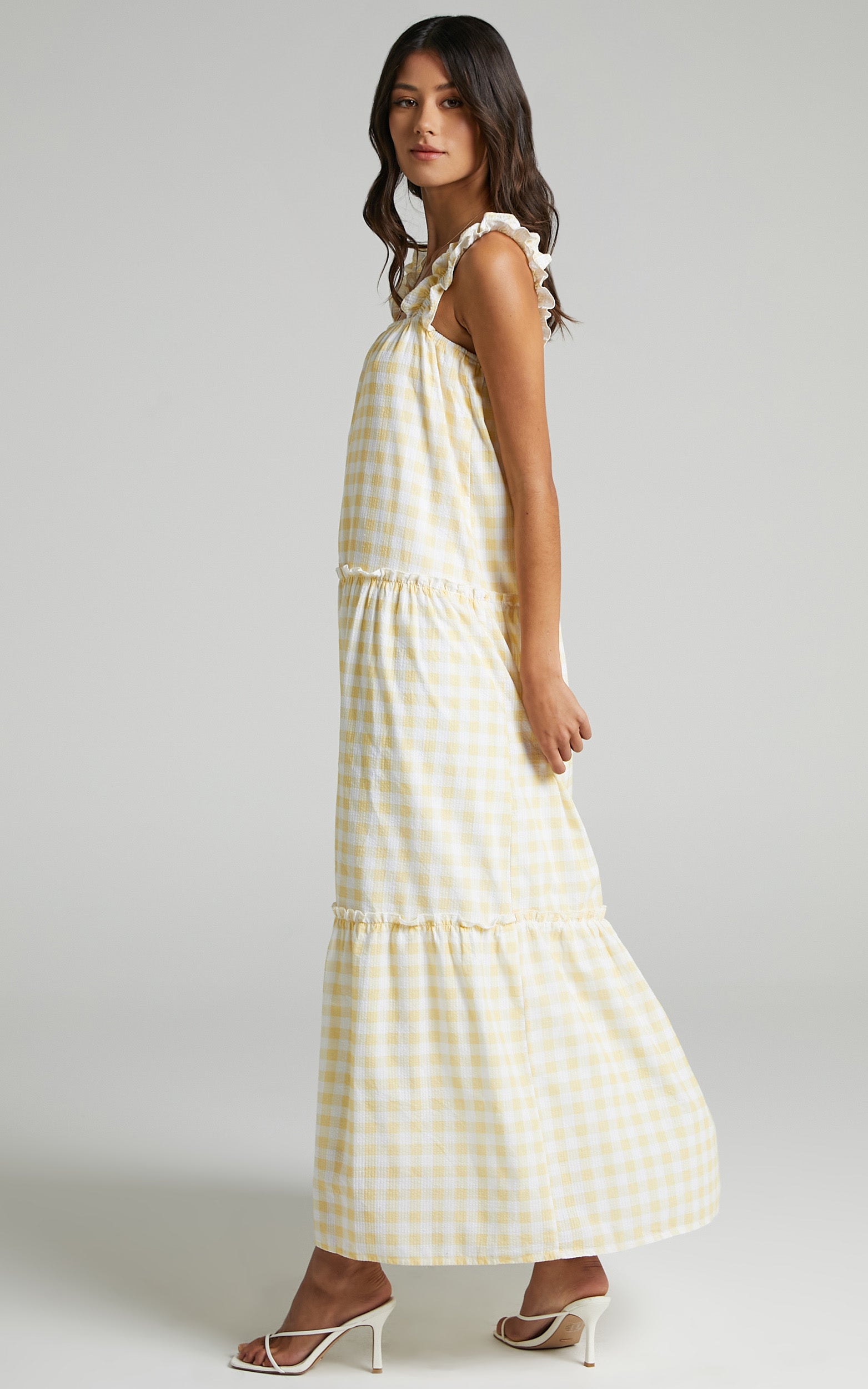 Charlie Holiday - Lottie Dress in Yellow Gingham