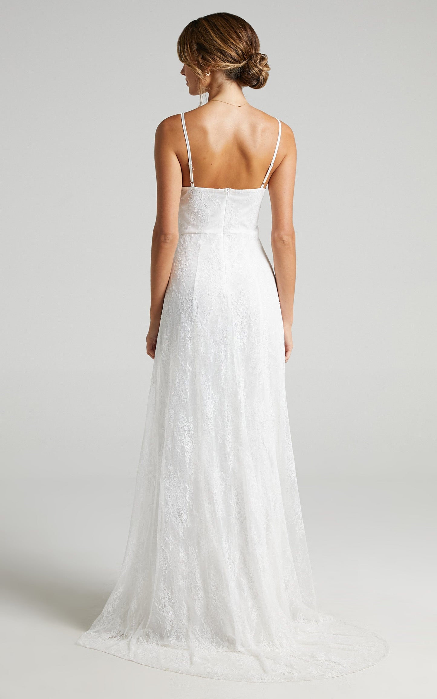 Love On Top Gown in White Lace