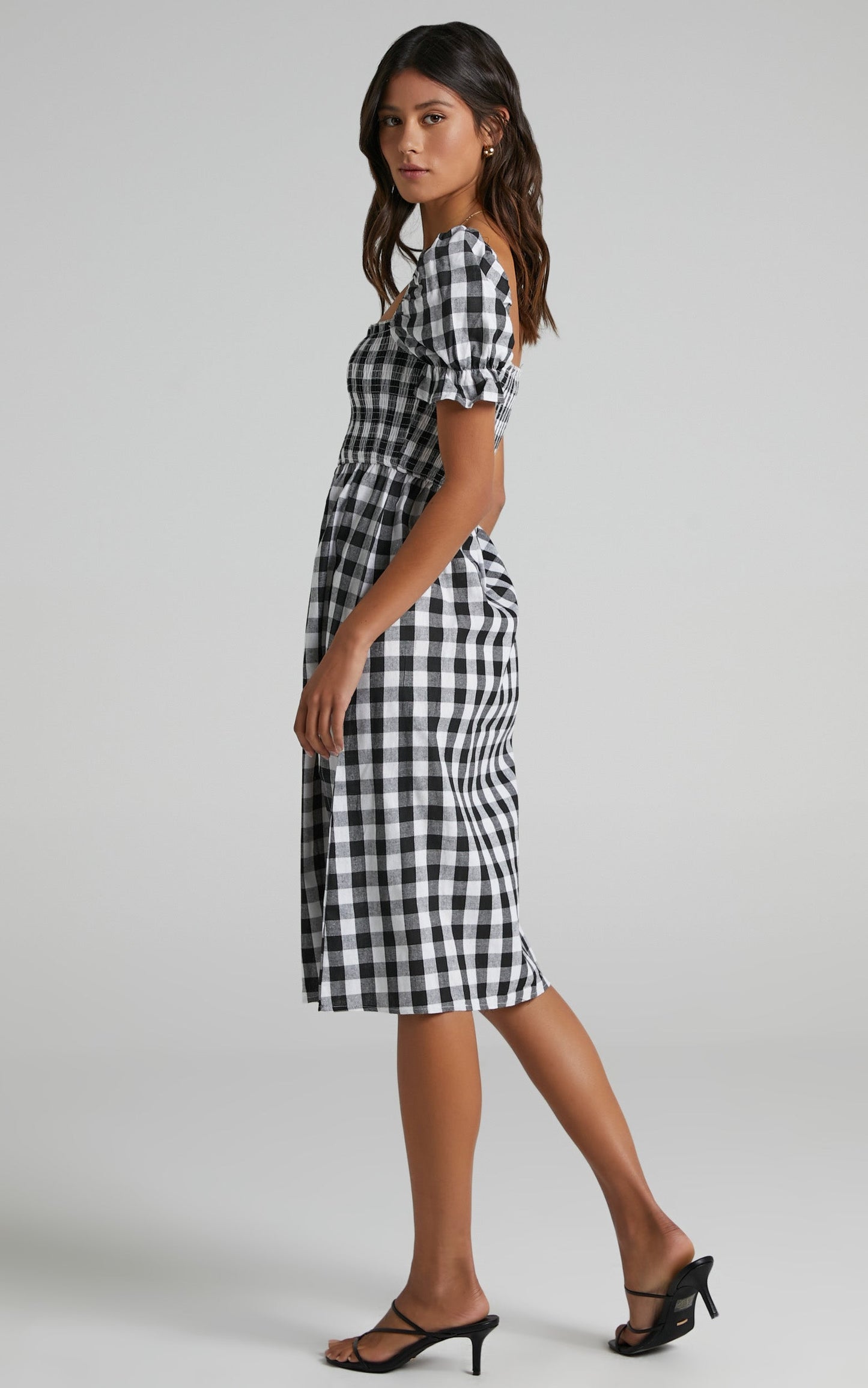 Lowe Dress in Black Check