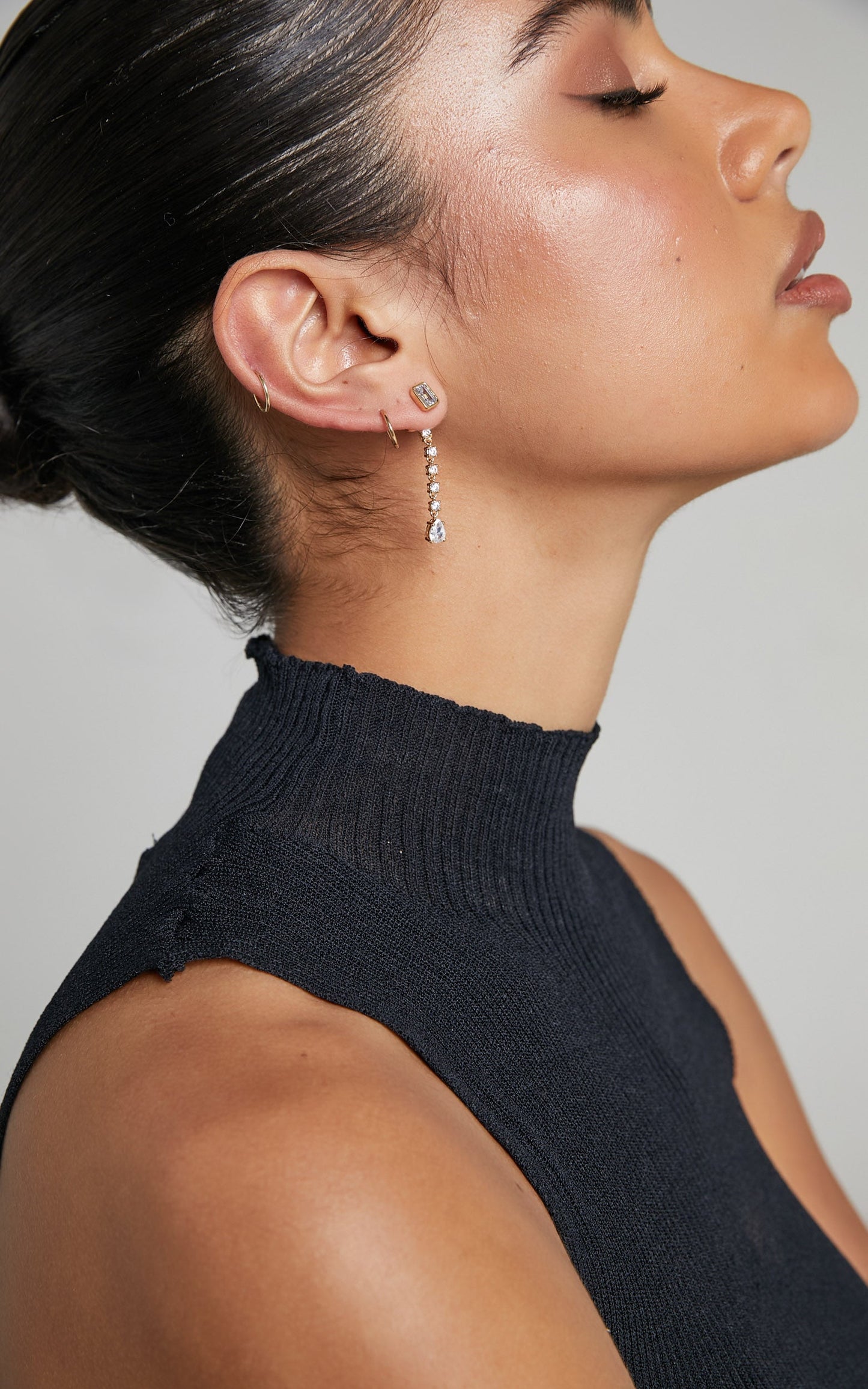 Luv AJ - Sylvie Stone Drop Studs in Gold