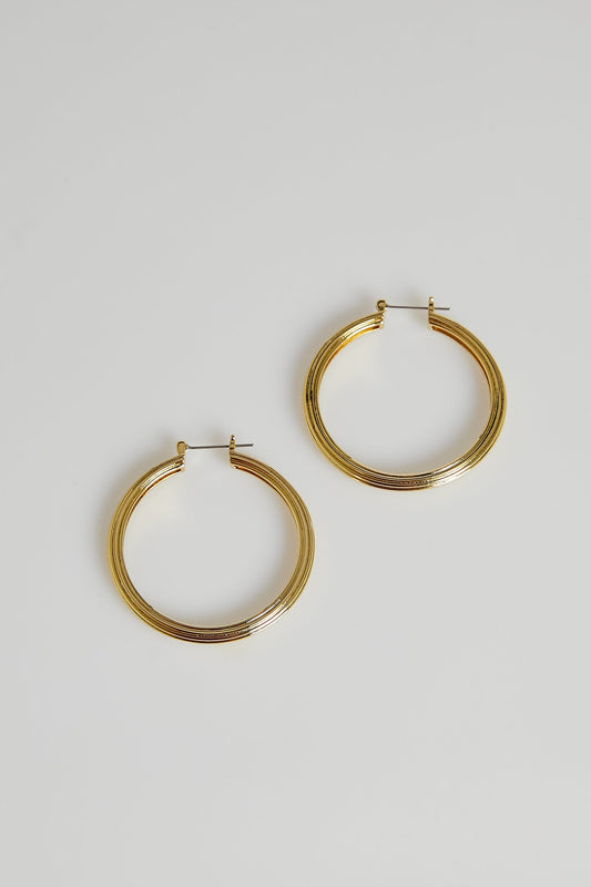 Luv AJ - XL Cher Hoops in Gold