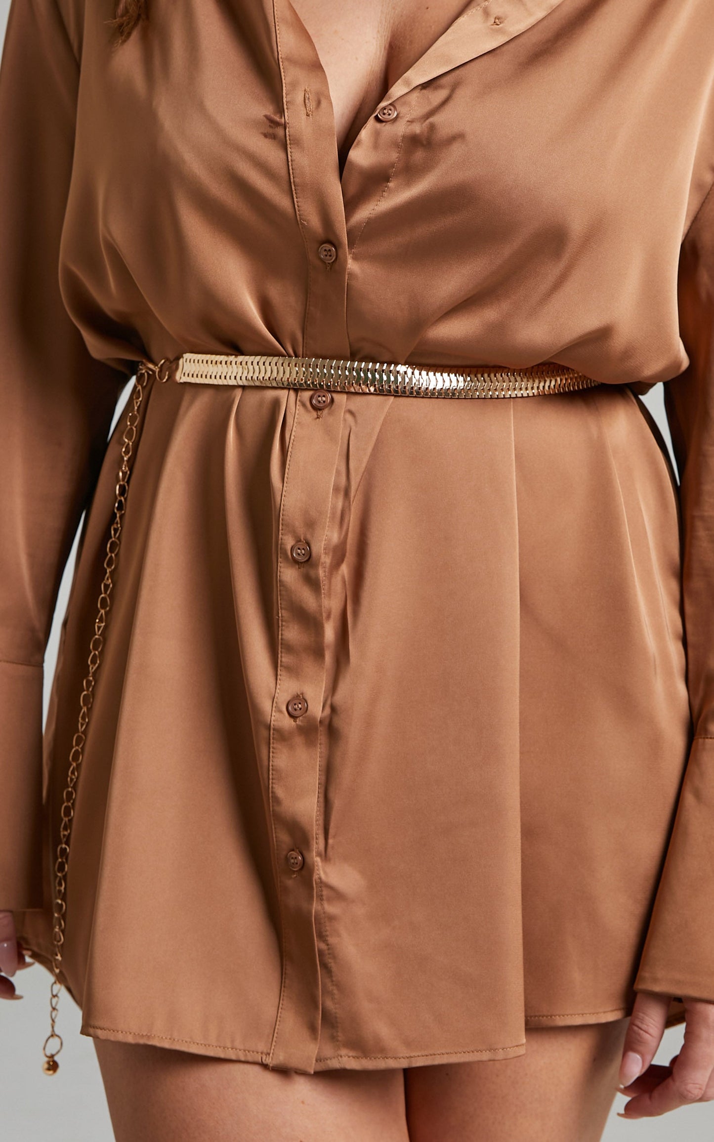 Lyndsie Chain Belt in Gold