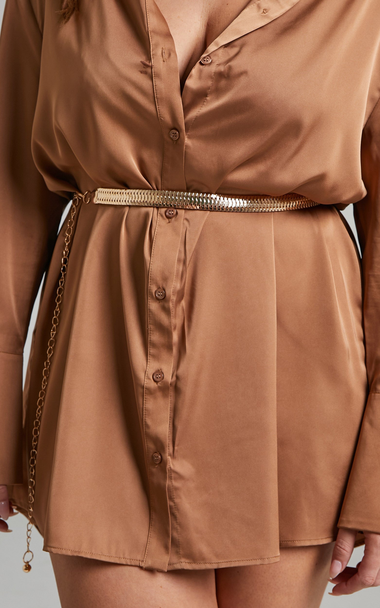 Lyndsie Chain Belt in Gold