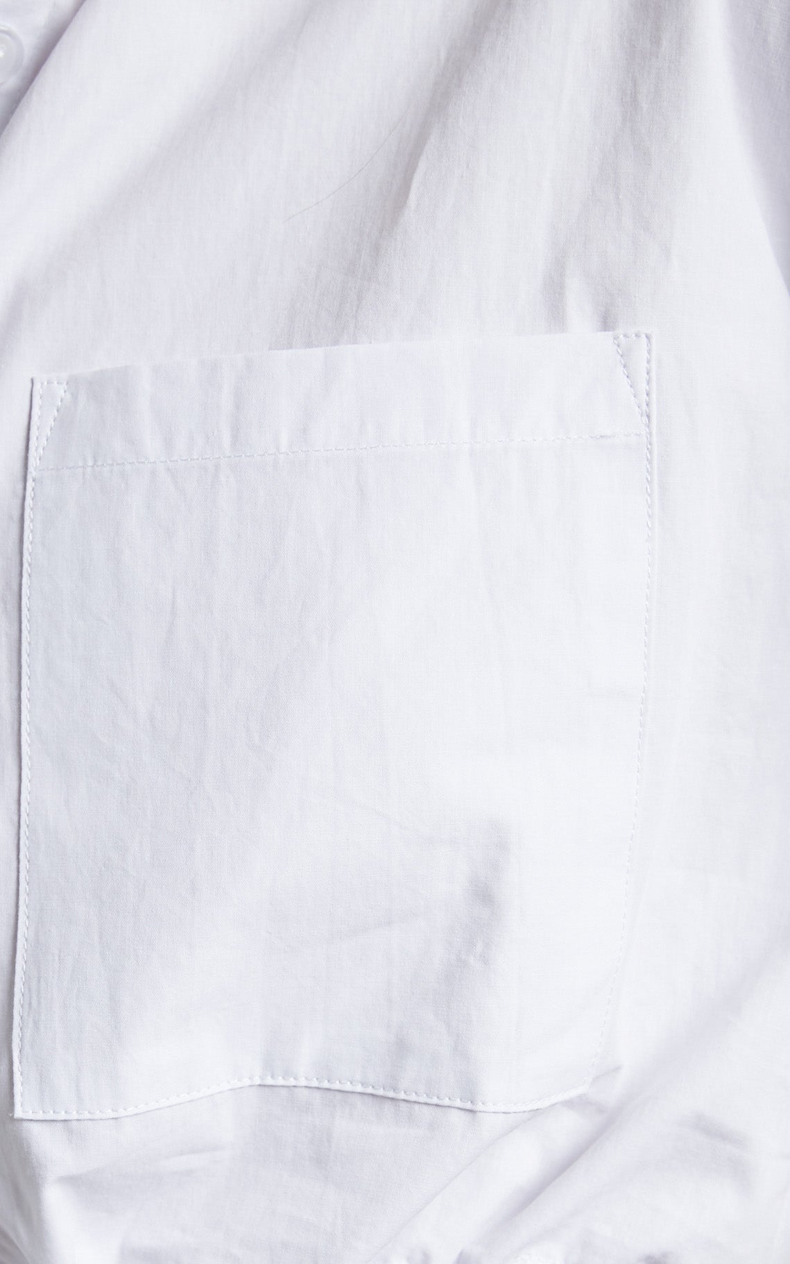 Lynessa Shirt - Long Sleeve Cropped Drawstring Shirt in White