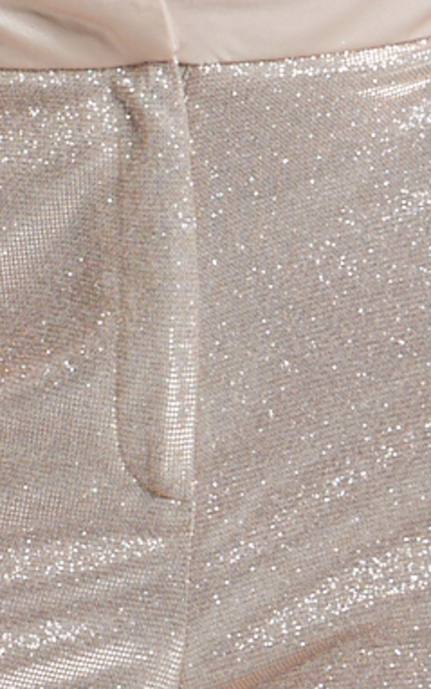 Sharleez Pants - Glitter High Waisted Tailored Wide Leg Pants in Rose Gold